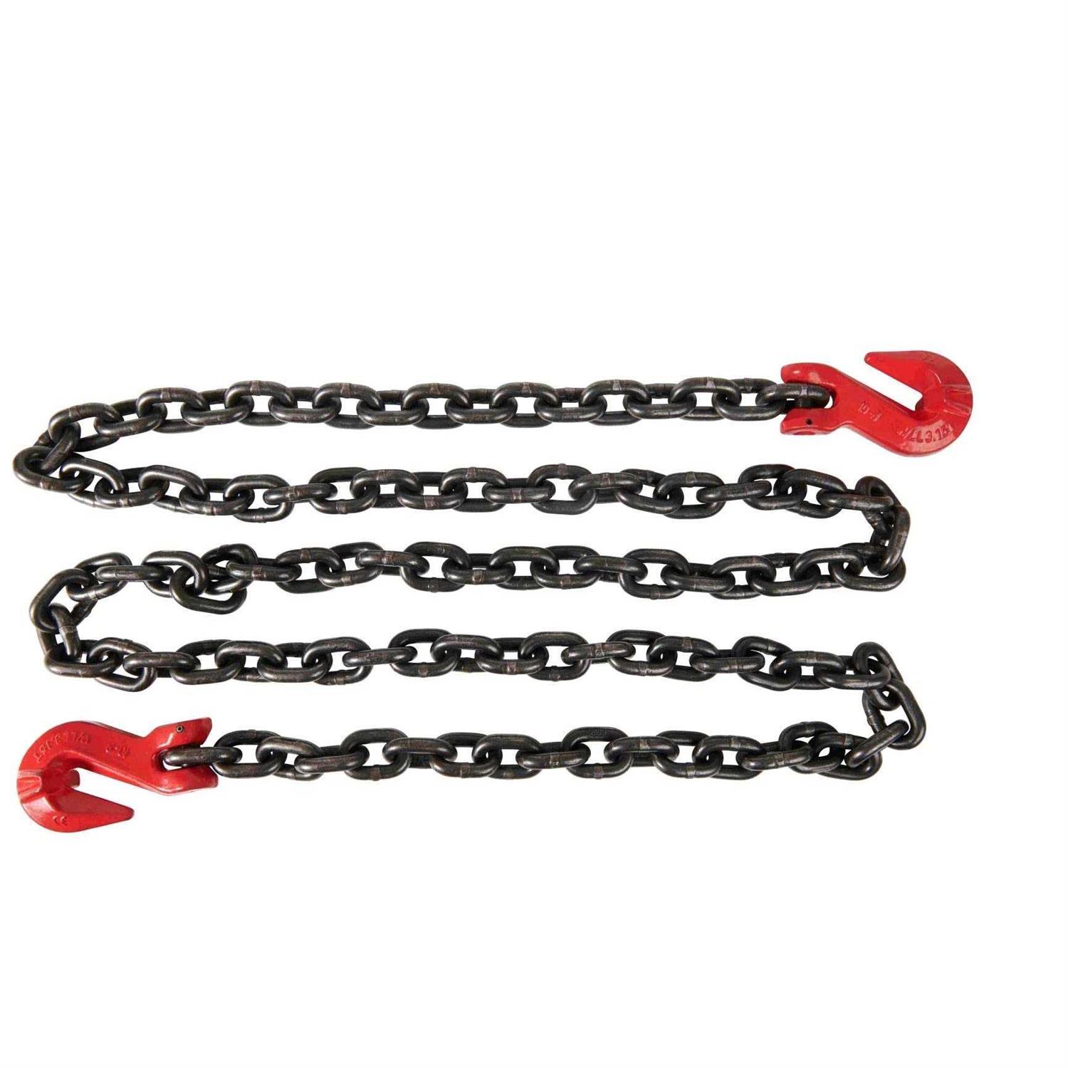 Mytee Products 3/8 Inch x G80 Black Transport Binder Chain with Clevis Grab Hooks - Cheap Fitting