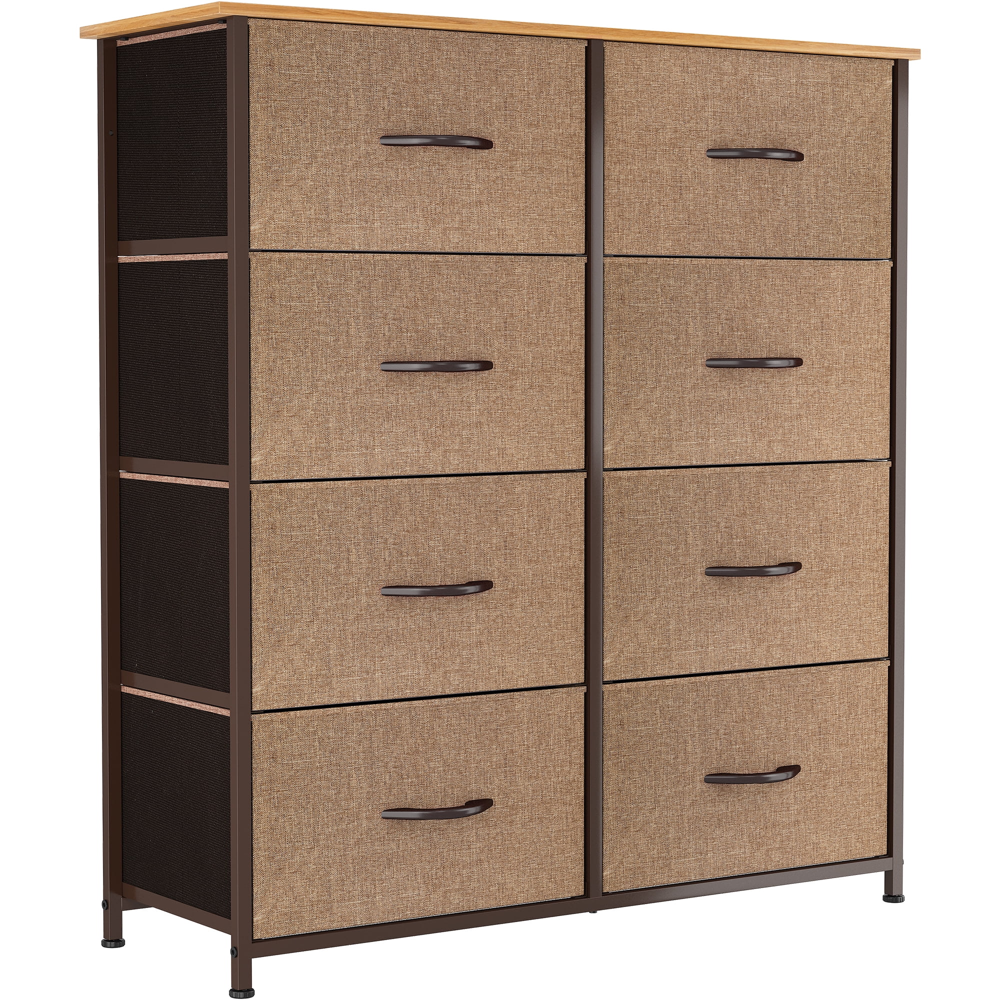 Dextrus Vertical Dresser with 8 Fabric Drawers Bins for Bedroom, Organizer Storage Tower Cabinet with Shelf, Light Gray - Cheap Fitting