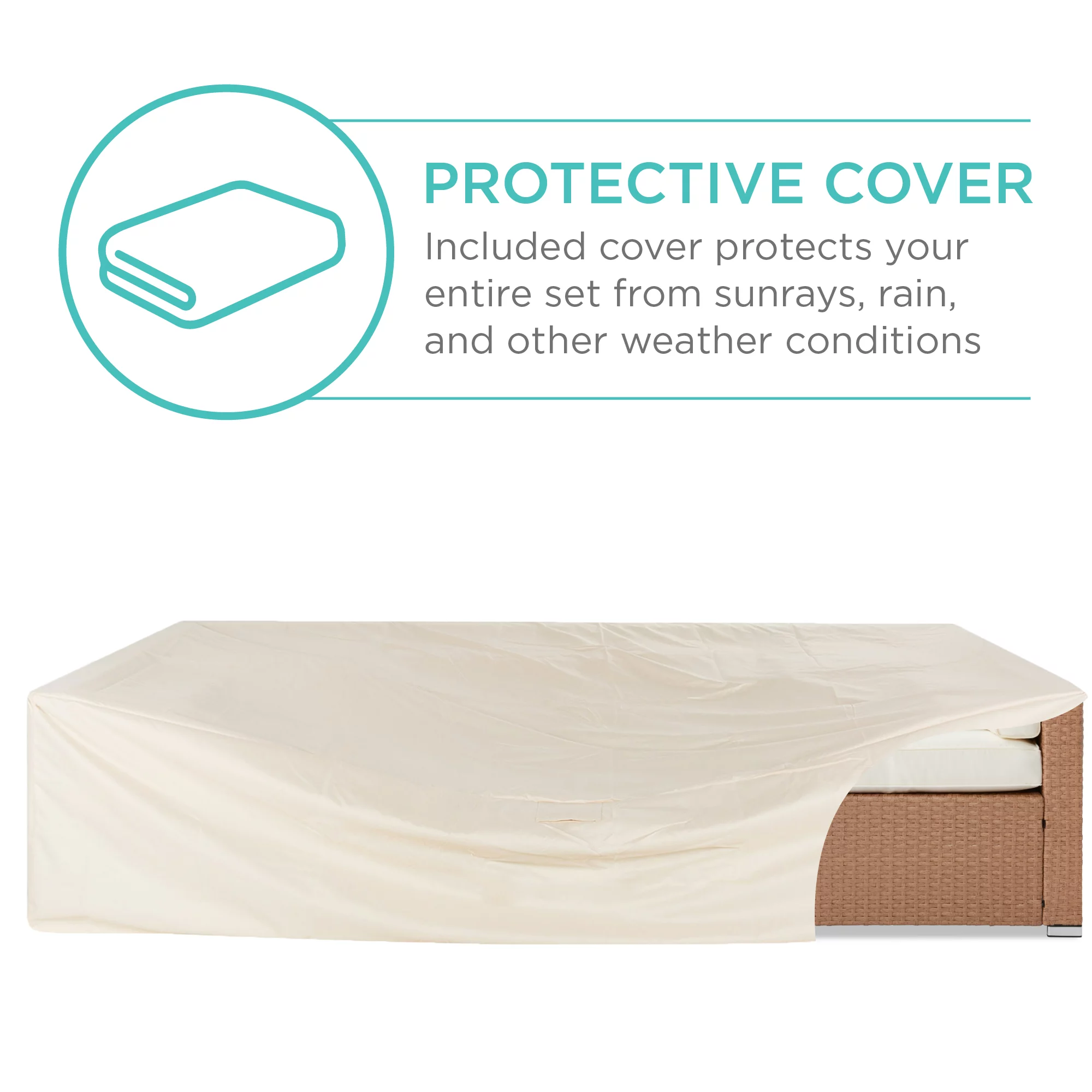 Best Choice Products 7-Piece Outdoor Modular Patio Conversation Furniture, Wicker Sectional Set - Gray/Navy - Cheap Fitting