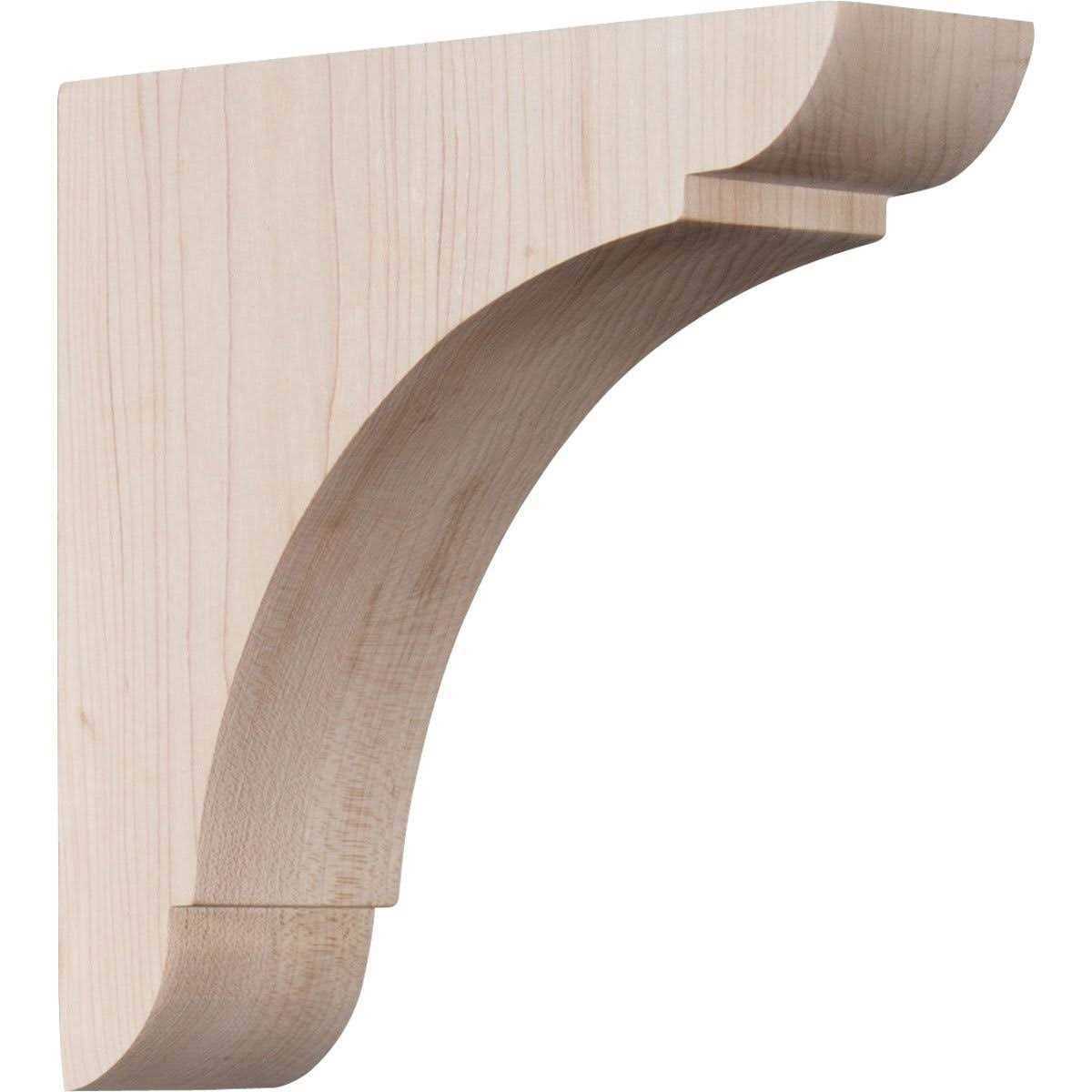 Ekena Millwork BKTW01X06X06OLRW 1 3/4W x 6D x 6H Small Olympic Wood Bracket - Cheap Fitting