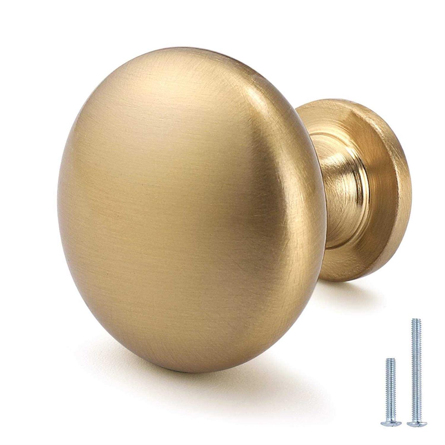 Goldentimehardware Kitchen Cabinet knob solid Brass round knob,champagne bronze Kitchen drawer knob,1-1/5 diameter - Cheap Fitting