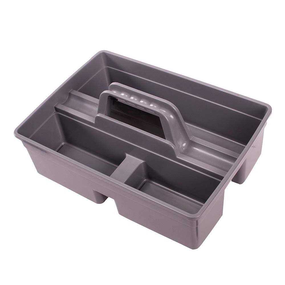 Jiaan Plastic Storage Tray Tote Versatile Multiuse Caddy with Attached Portable Handle to Organize and Carry Tools 14.9 10.8 4.5 inch High Capacity - Cheap Fitting
