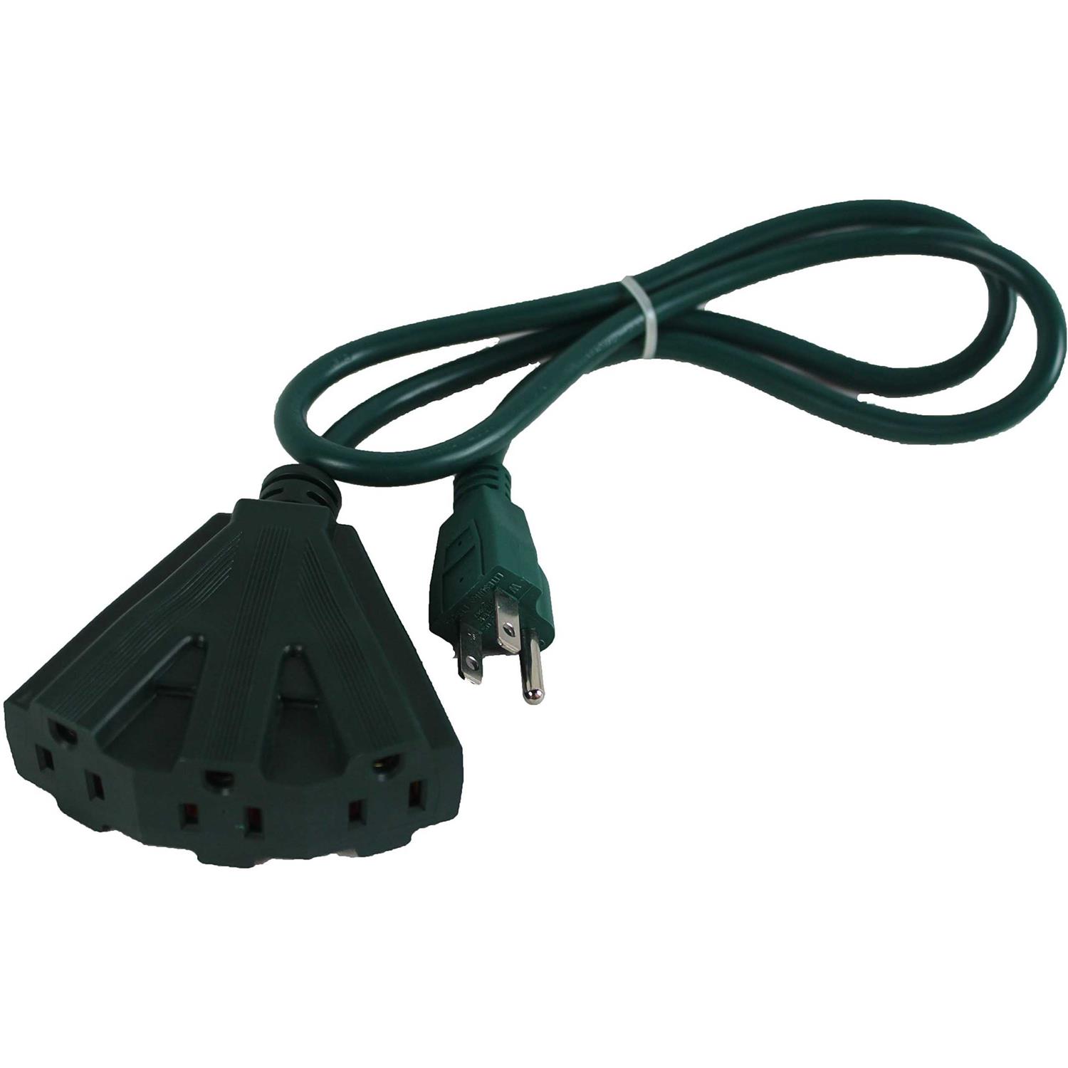 Maxworks 80697 Heavy Duty Indoor/Outdoor Triple Tap 3 Ft. Extension Cord -16 Awg/3c-etl Approved - Cheap Fitting