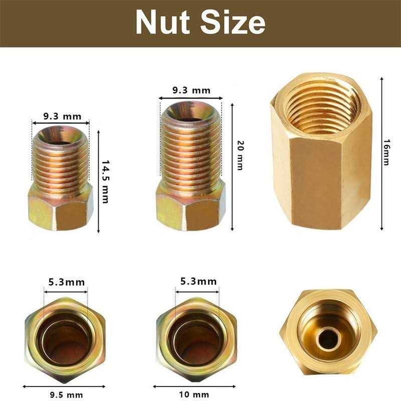 Nstarsmotor Brake Line Fittings Assortment For 3/16 Tube,Pack of 15 3/8-24 Threads - Cheap Fitting