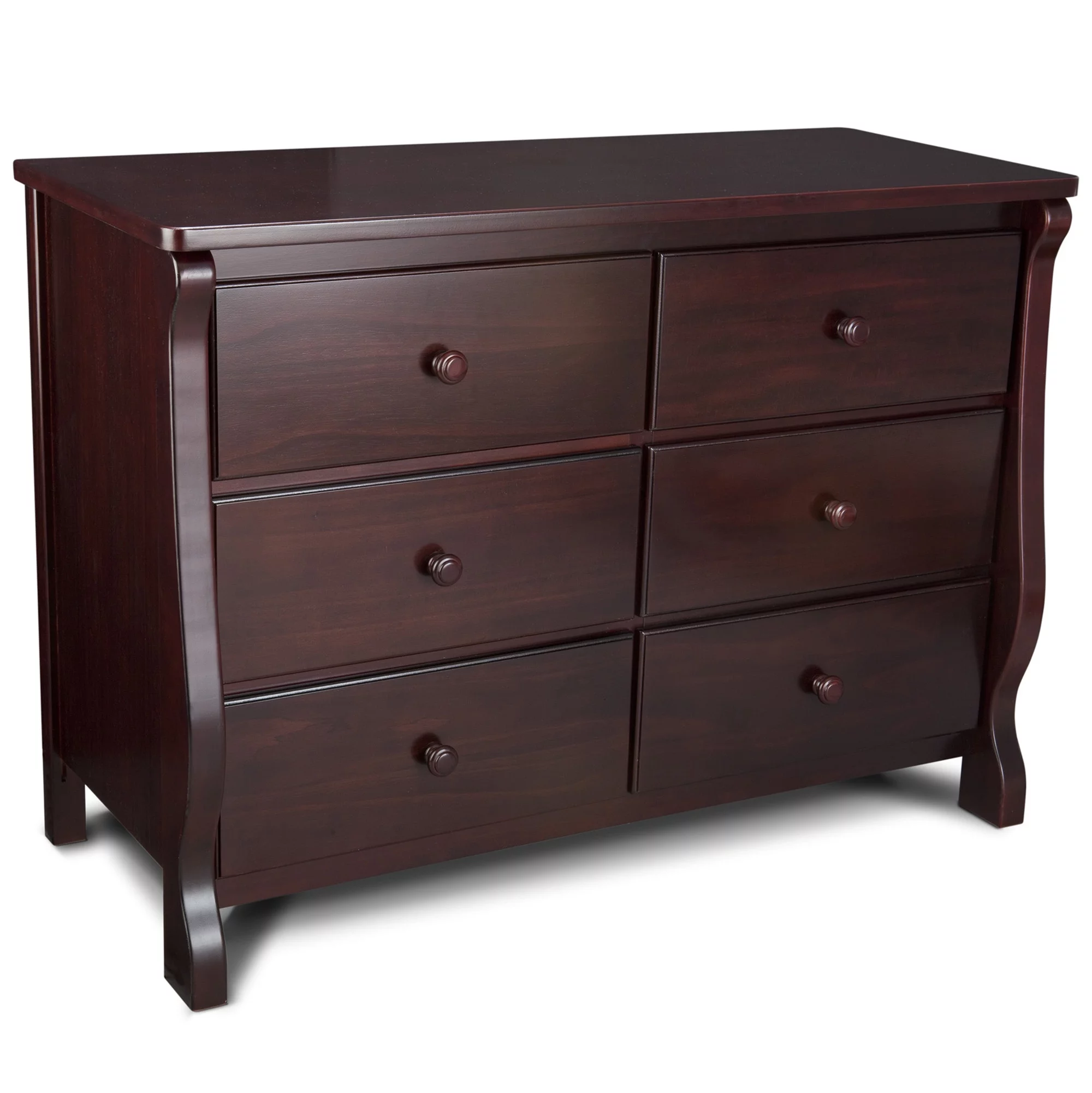 Delta Children Universal 6 Drawer Dresser with Interlocking Drawers - Greenguard Gold Certified, Dark Chocolate - Cheap Fitting