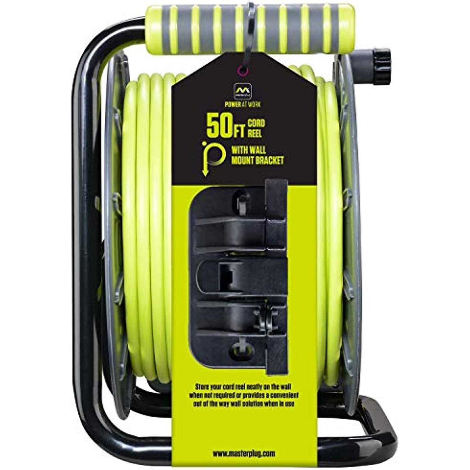 Masterplug Extension Cord Reel with Wall Mount - Cheap Fitting