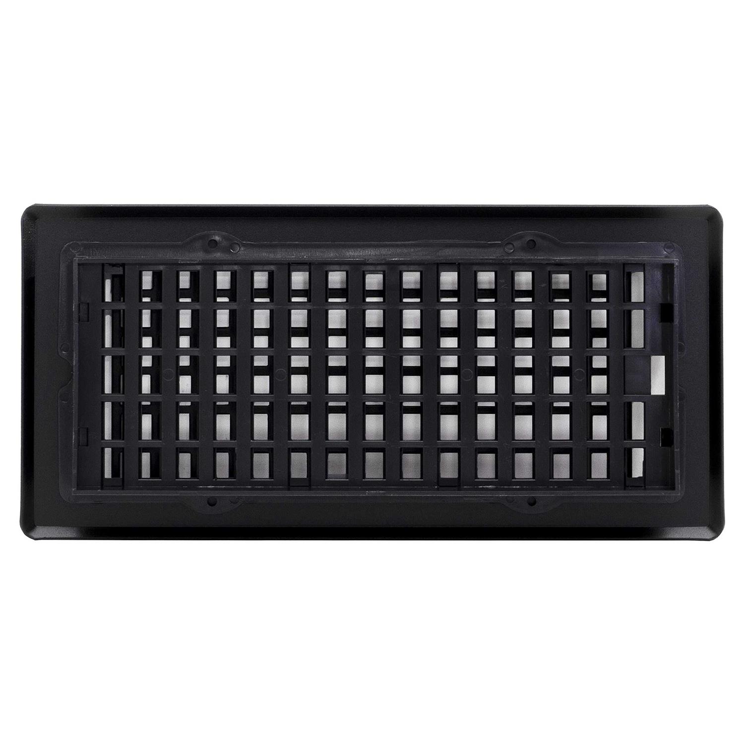 Decor Grates pl408-blk 4-inch by 8-inch Plastic Floor Register - Cheap Fitting