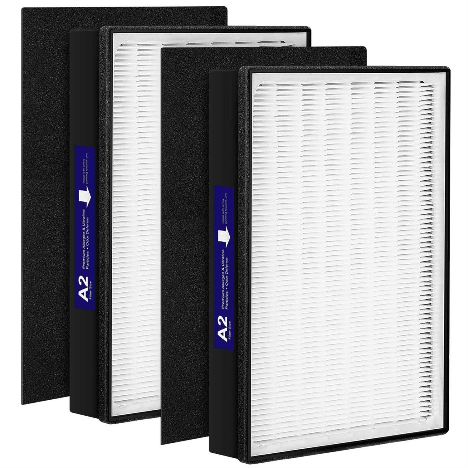 iSingo 2 Pack Type A2 H13 Grade True hepa Replacement Filter Compatible with Filtrete Room A2 Air Purifier Models fap-c02-A2 - Cheap Fitting
