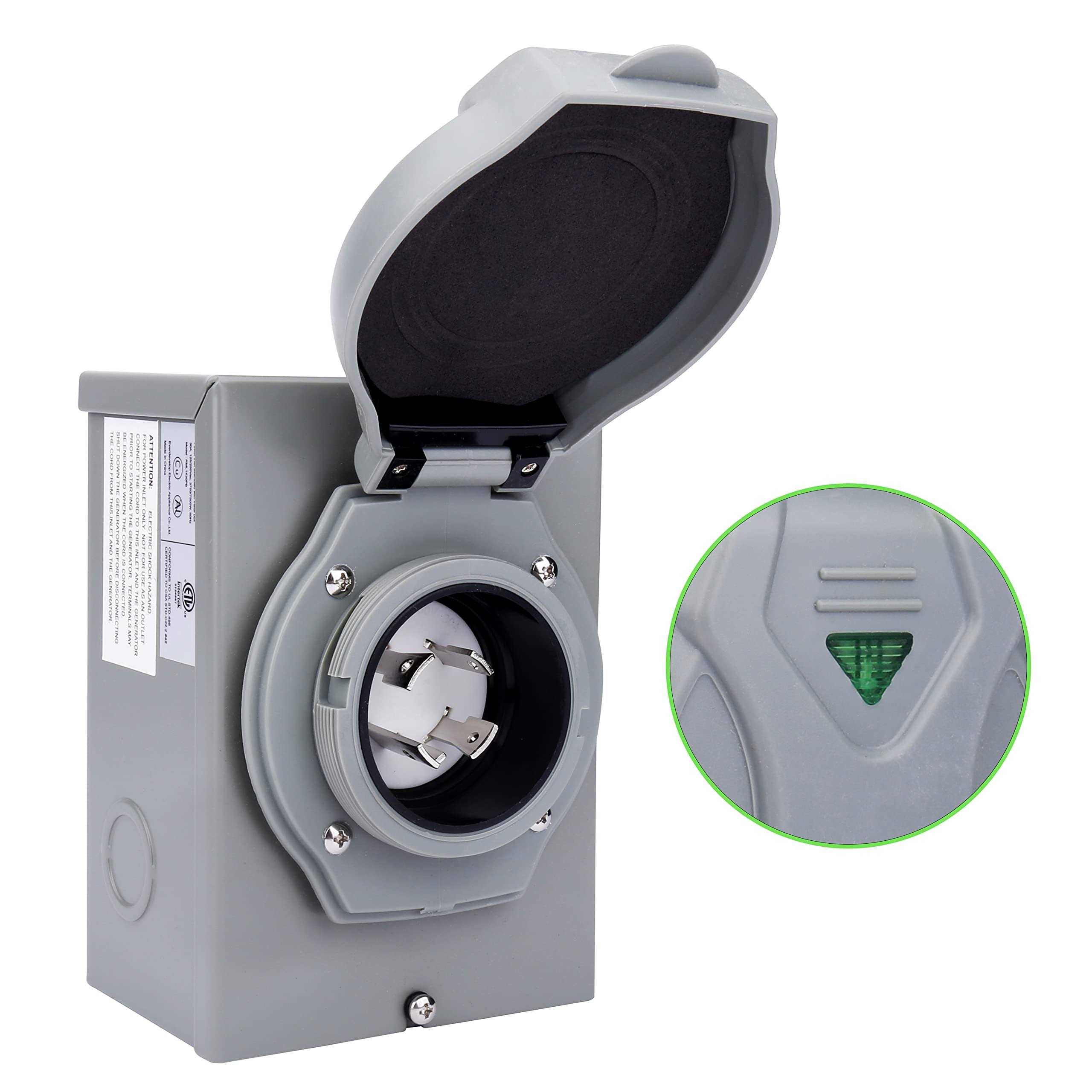 AA Ignition 4 Prong 30 Amp 125/250V Generator Power Inlet Box Pb30 Nema L14-30p Power Inlet Box - Cheap Fitting