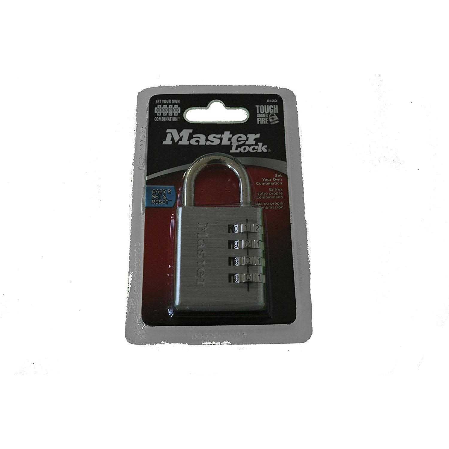 Master Lock 643d 1-9/16 inch Brass Combination Padlock - Cheap Fitting