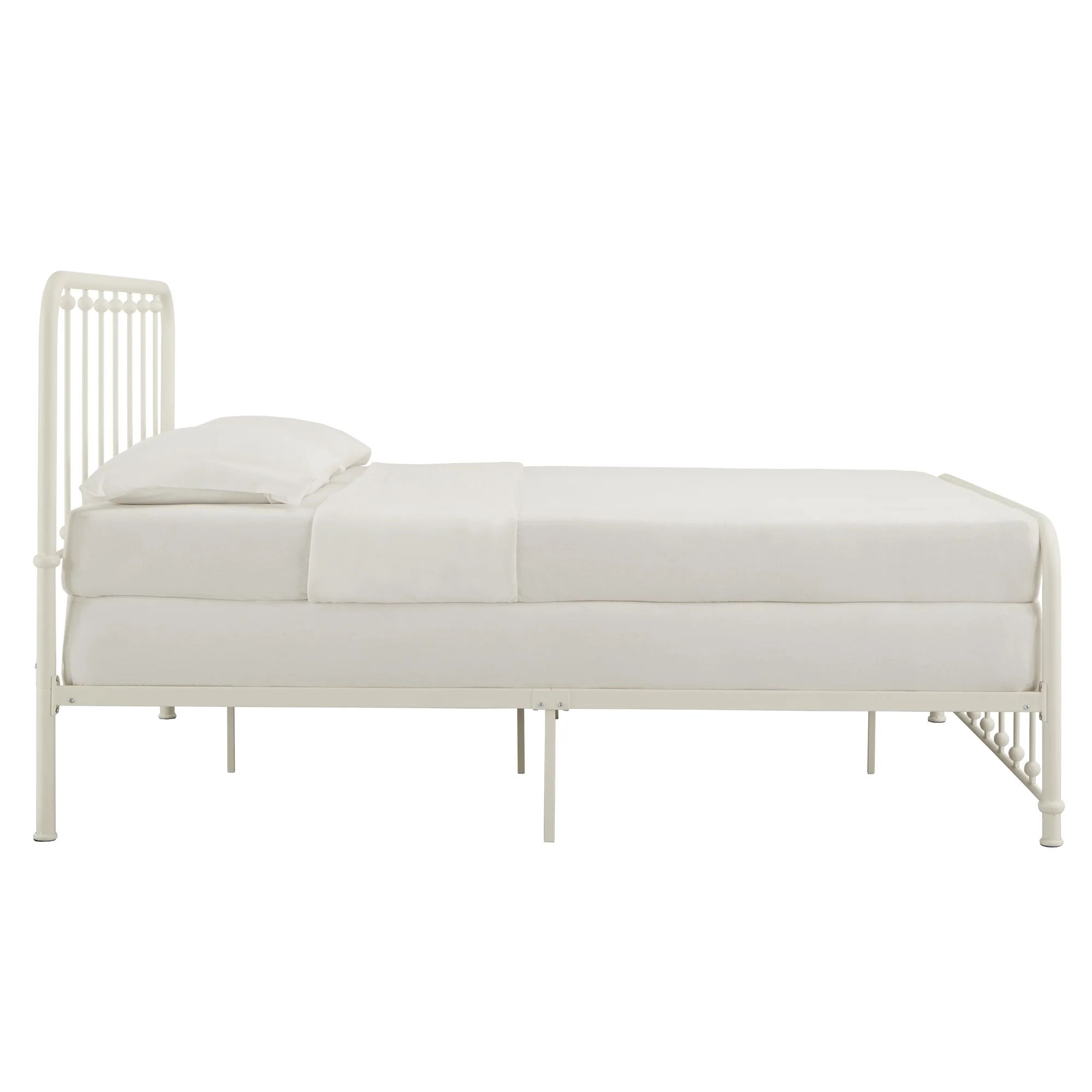 Weston Home Montgomery Spindle Metal Platform Full Bed, White - Cheap Fitting