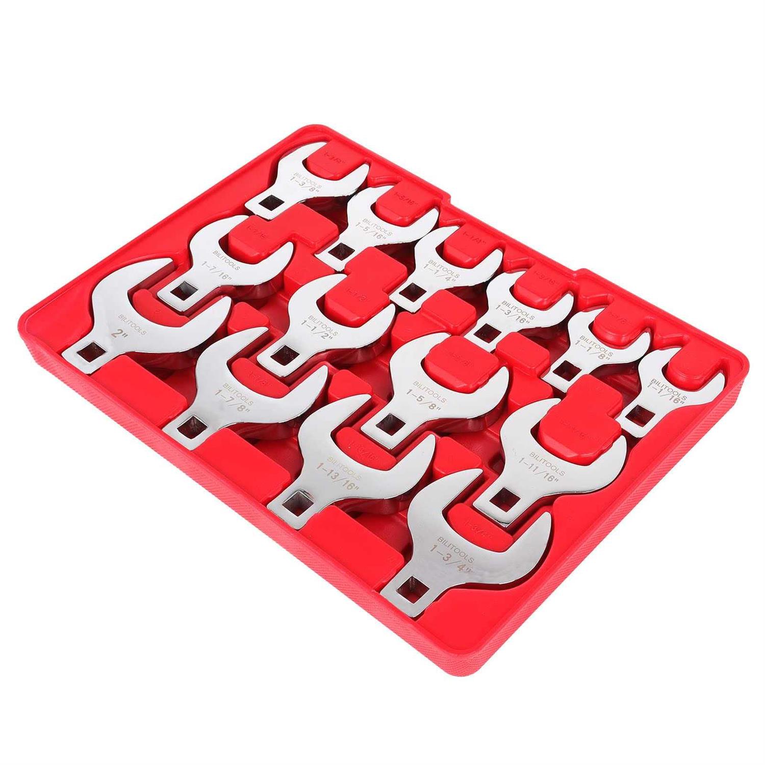 BILITOOLS 14-Piece Jumbo Crows Foot Wrench Set 1/2 Drive Big Crowfoot Wrench - Cheap Fitting