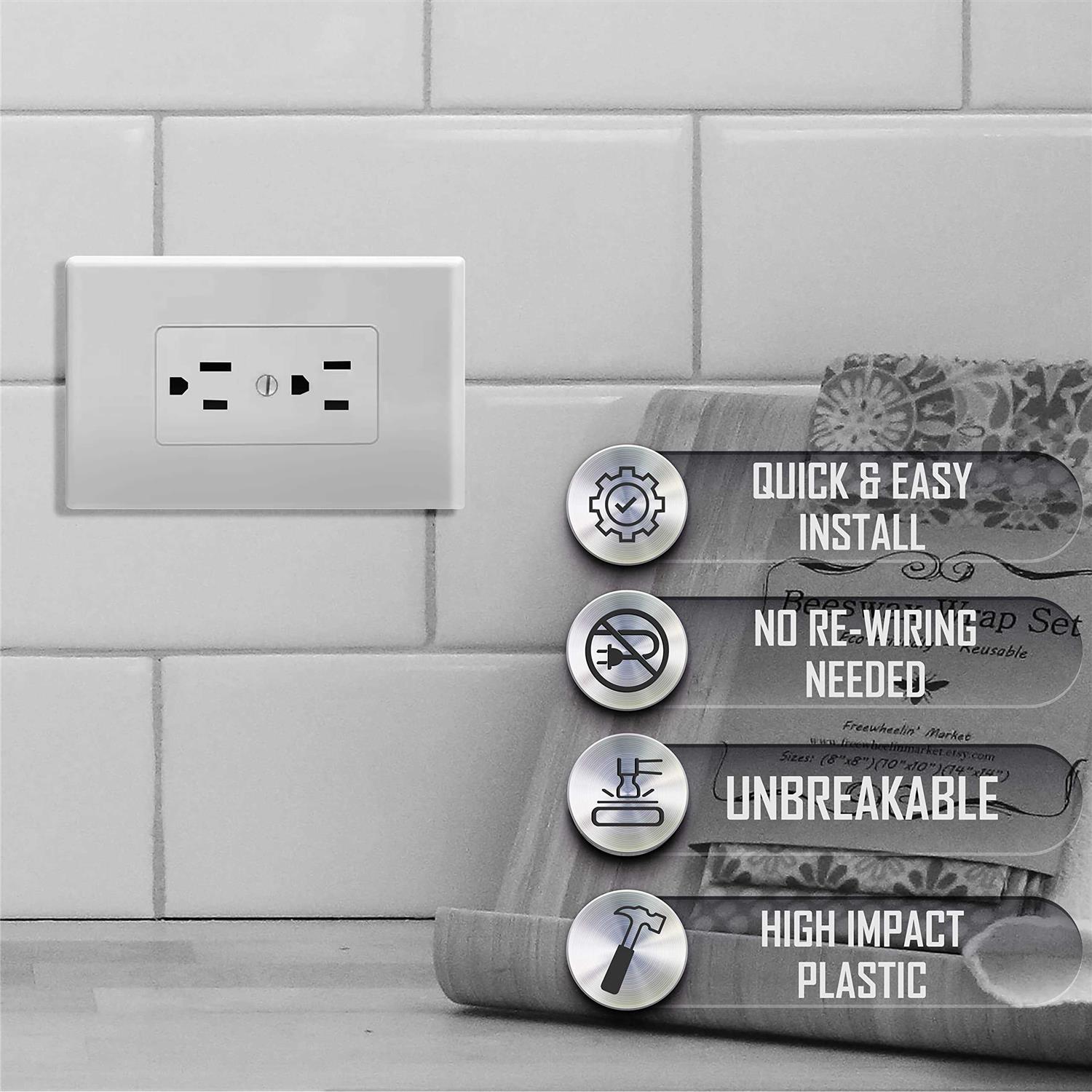 TayMac Masque 1-Gang Decorator Wallplate - Cheap Fitting