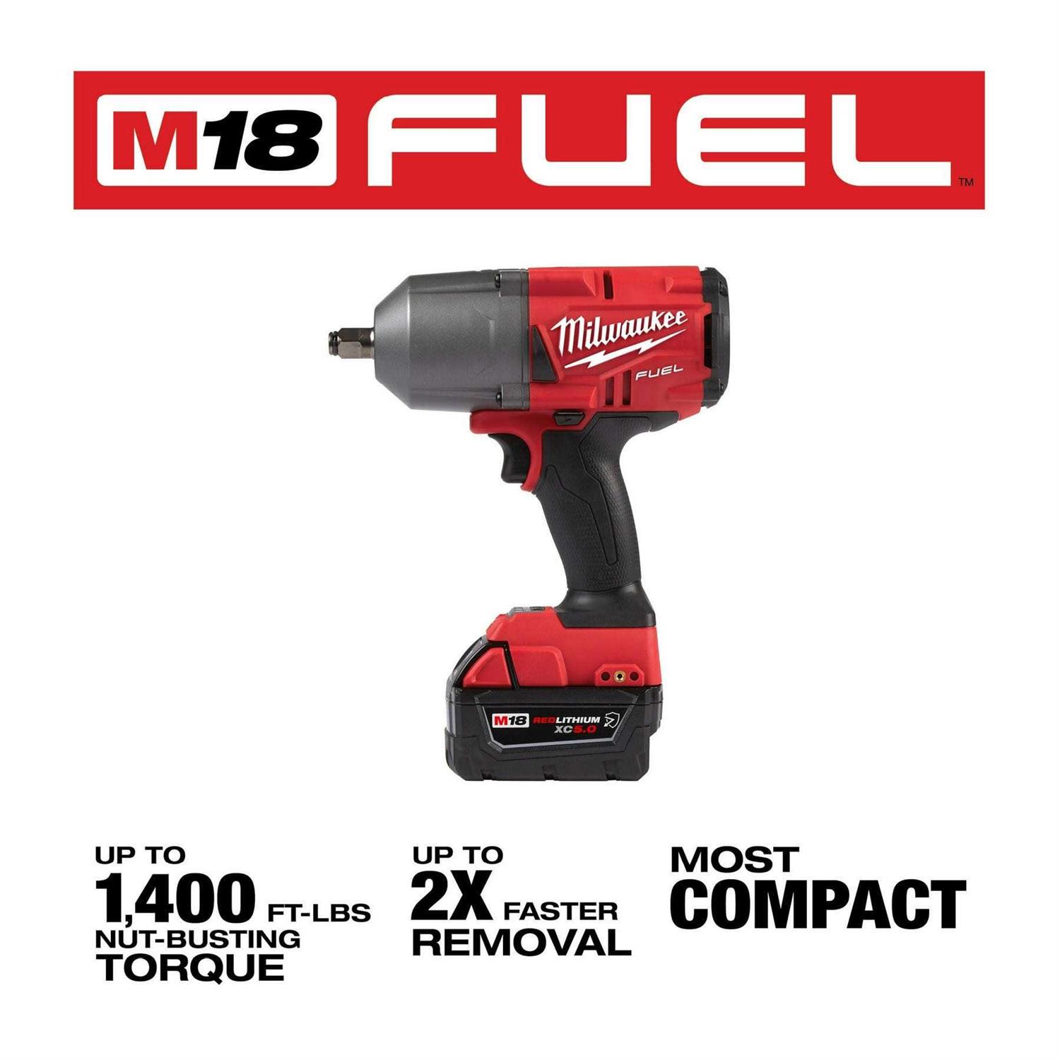 Milwaukee M18 Fuel High Torque Impact Wrench with Friction Ring Kit - Cheap Fitting