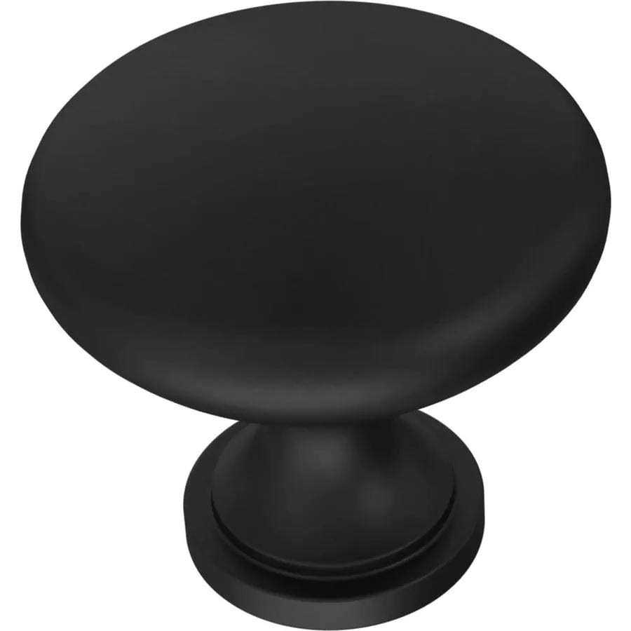 Brainerd 1-1/4-in Matte Black Round Cabinet Knob - Cheap Fitting