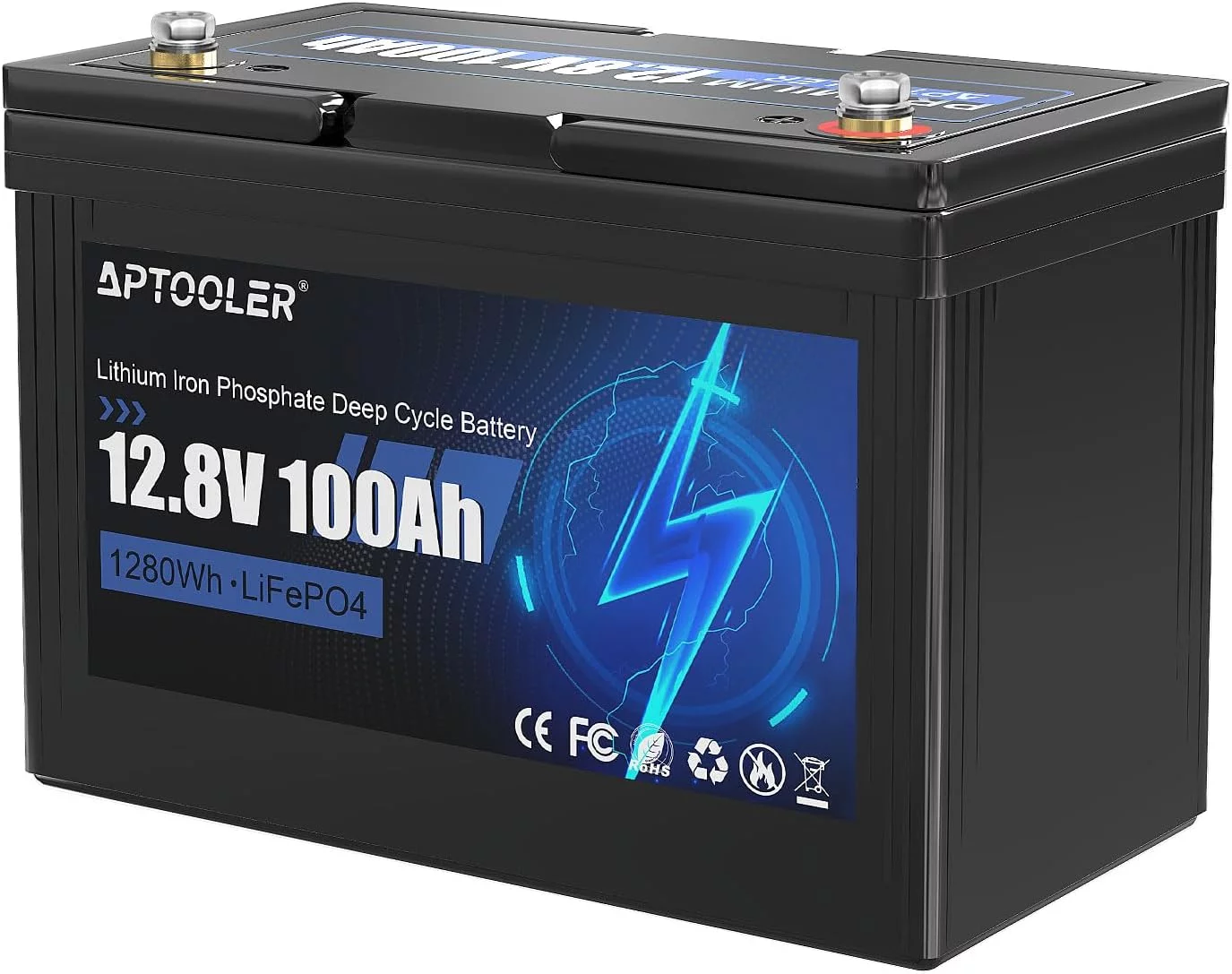 Vpment 12V 100Ah LiFePO4 Battery Built-in 100A BMS, 1280W Load Power, Up to 15000 Cyclese, Perfect for Solar Energy Storage, Backup Power, RV, Camping, Off-Grid - Cheap Fitting