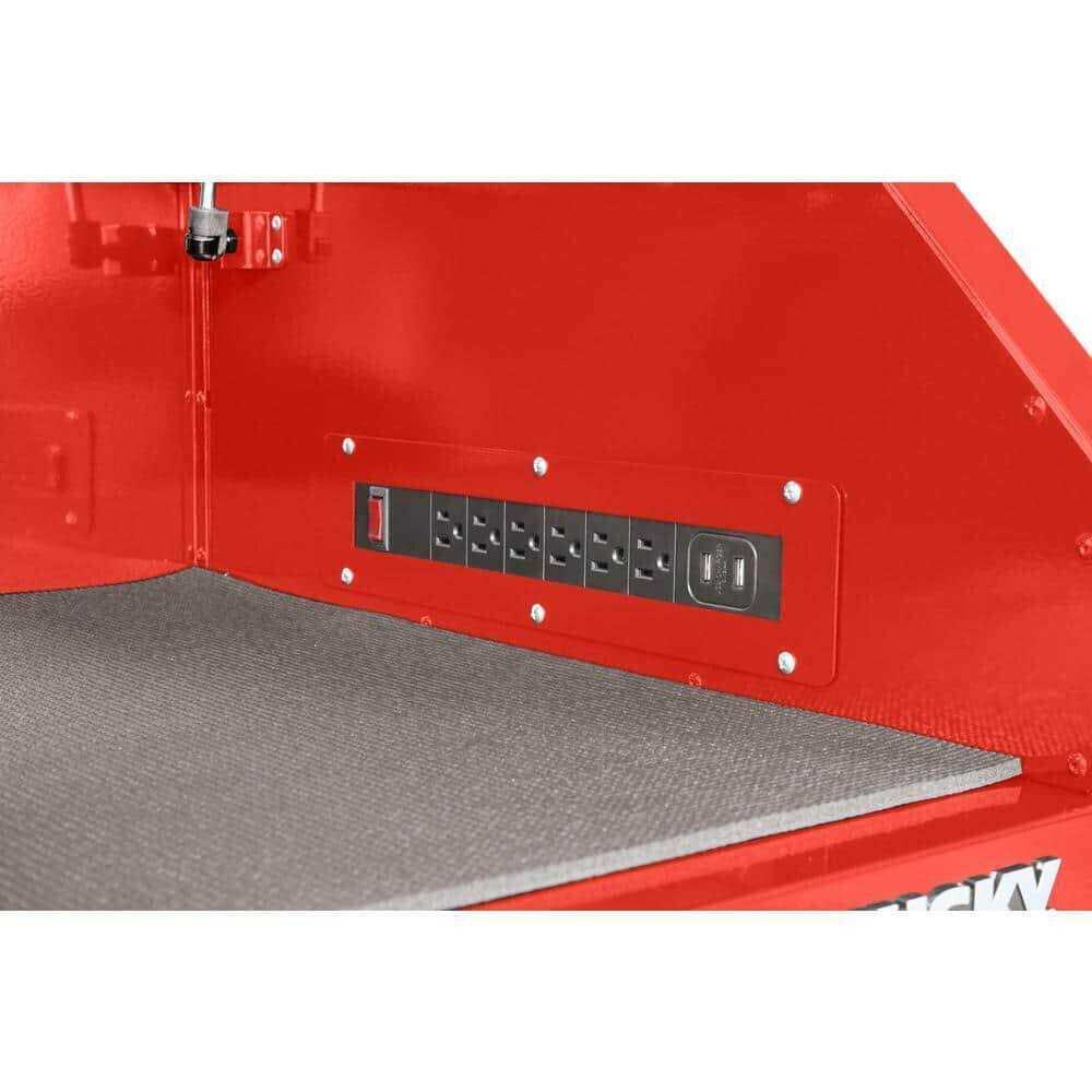 Husky 41 in. W x 24.5 in D Standard Duty 16-Drawer Combination Rolling Tool Chest and Top Tool Cabinet Set in Gloss Black - Cheap Fitting