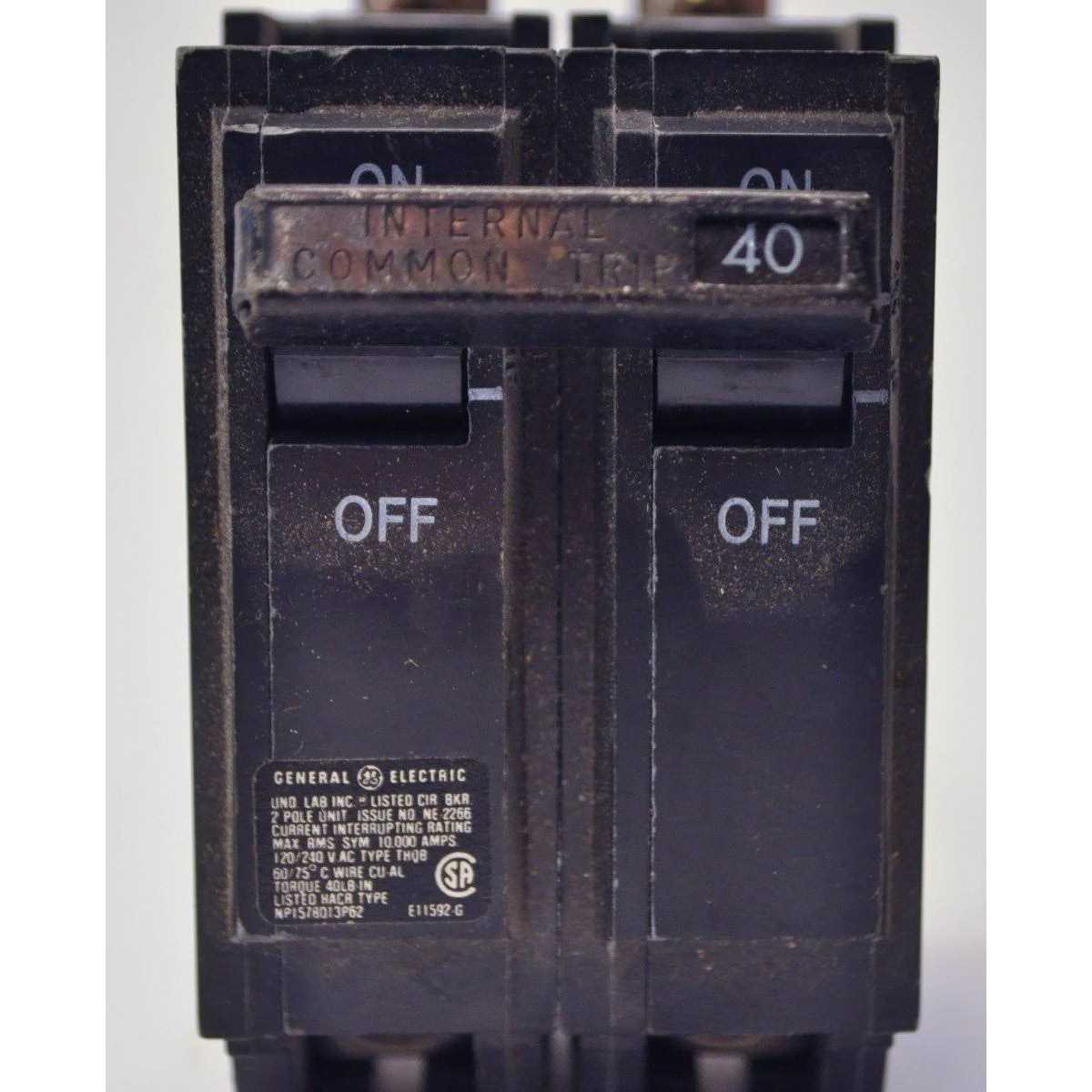 THQB2140 GE 40 Amp Circuit Breaker - Cheap Fitting