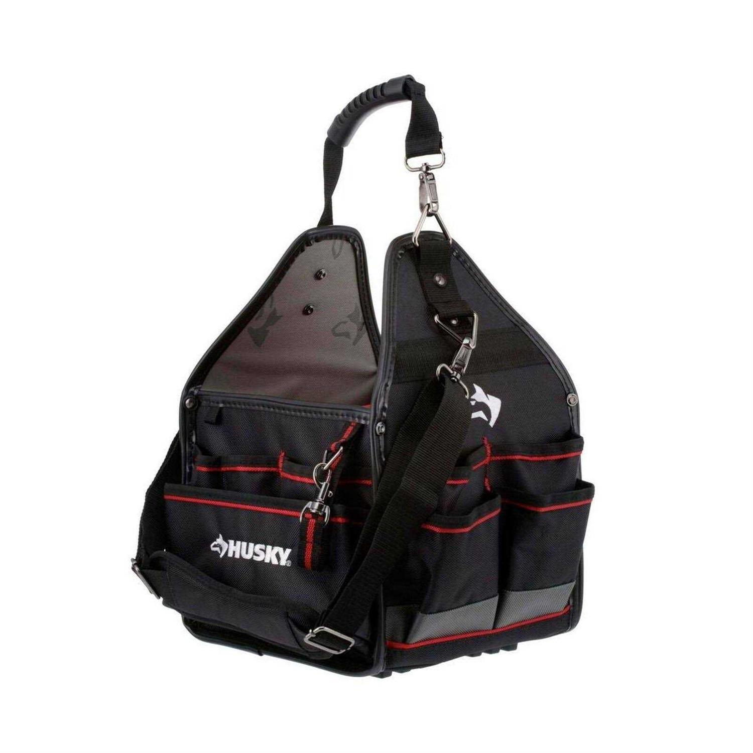 Husky 10 in. Electrician Tool Bag with Removable Tool Wall - Cheap Fitting