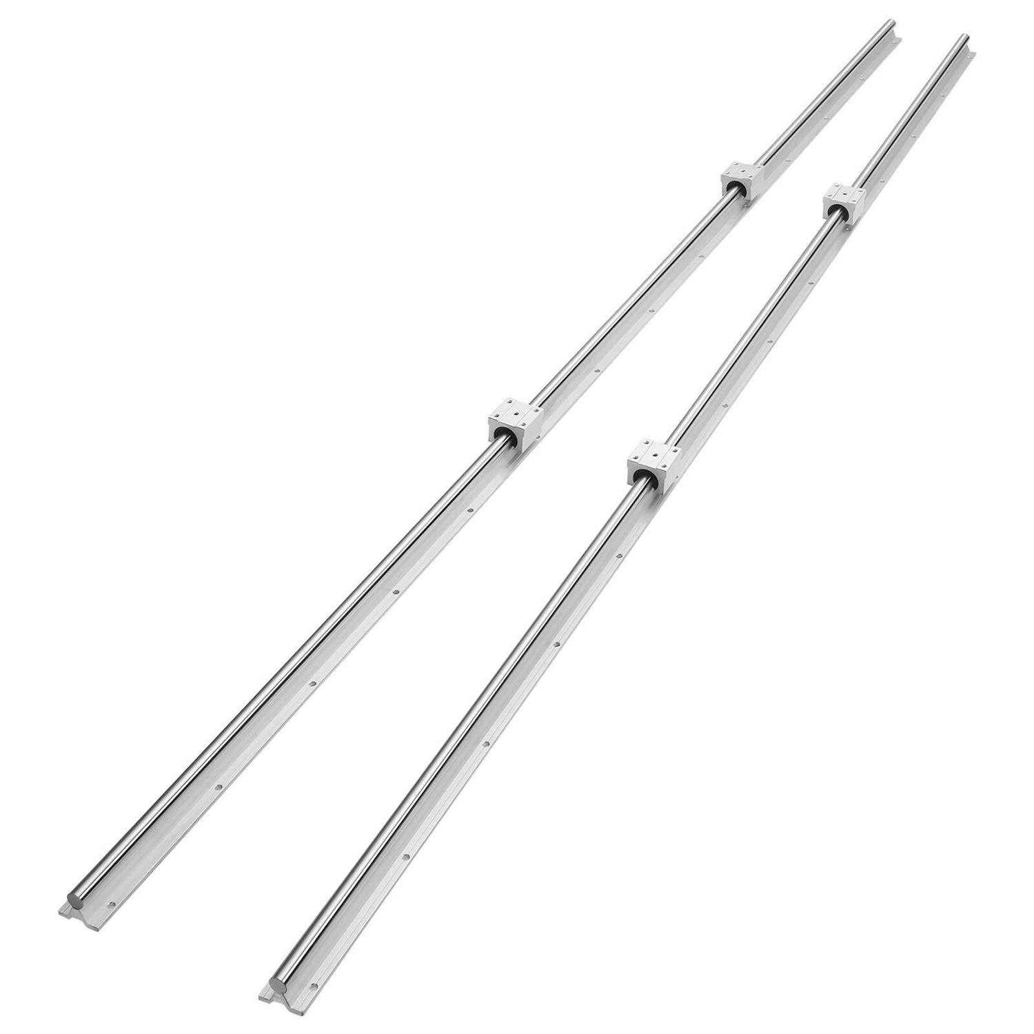 VEVOR Linear Guide Rail Set SBR20 1200-2200mm 2×47.2in Guide Rails&4 Slide Blocks for Automated Machines CNC Router Machines - Cheap Fitting