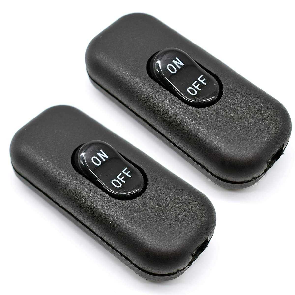 Inline Cord Switch 2 Pack AC 250V 6A On/Off Lamp Control Appliance Switch Rocker for Table Lamp Desk Bed LED Lights - Cheap Fitting