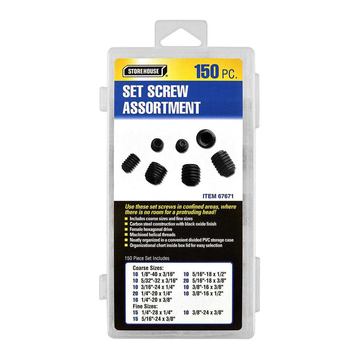 Storehouse Set Screw Assortment - Cheap Fitting