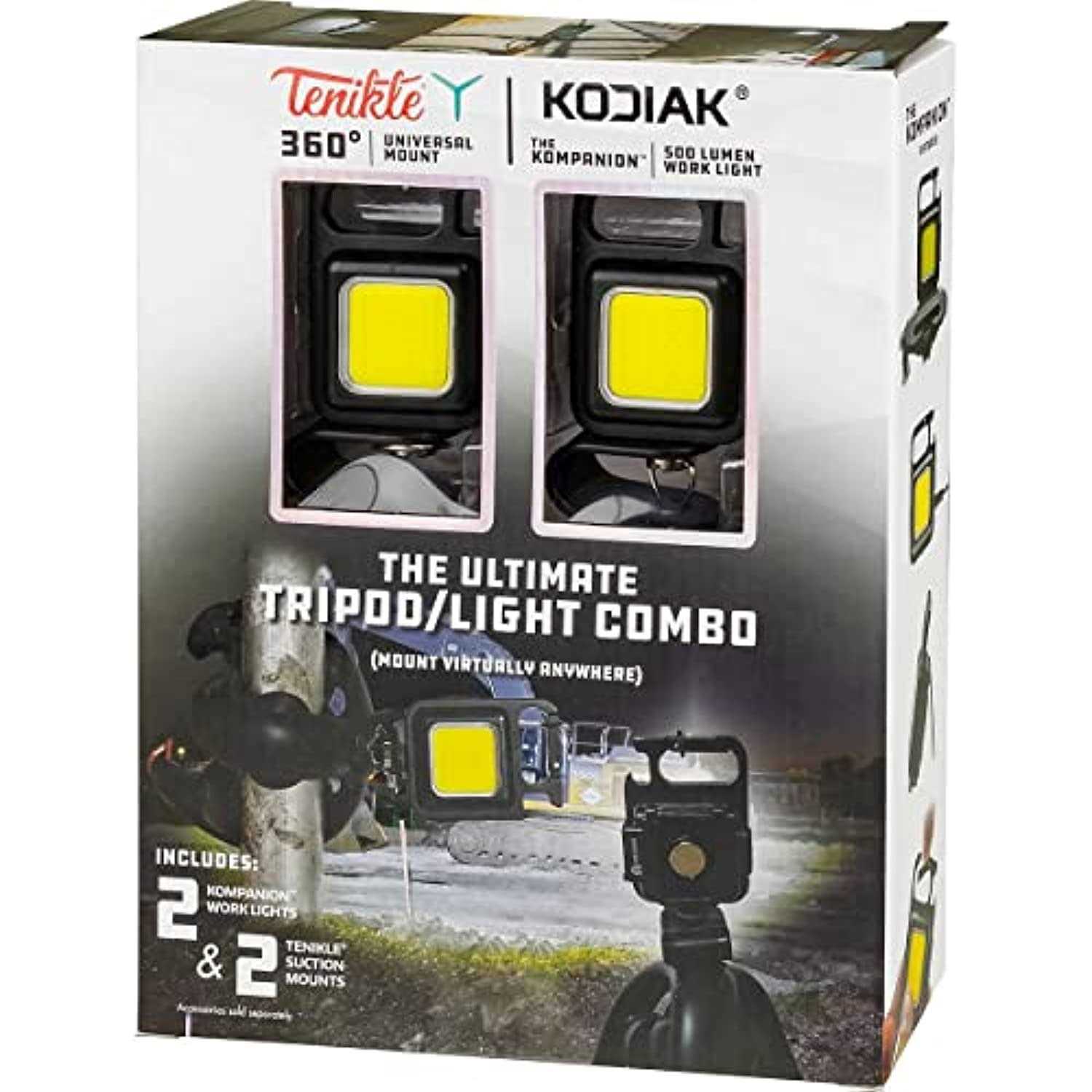 Tenikle 360 Universal Mount and Kodiak Kompanion Work Light, The Ultimate Tripod and Light Combo - Cheap Fitting