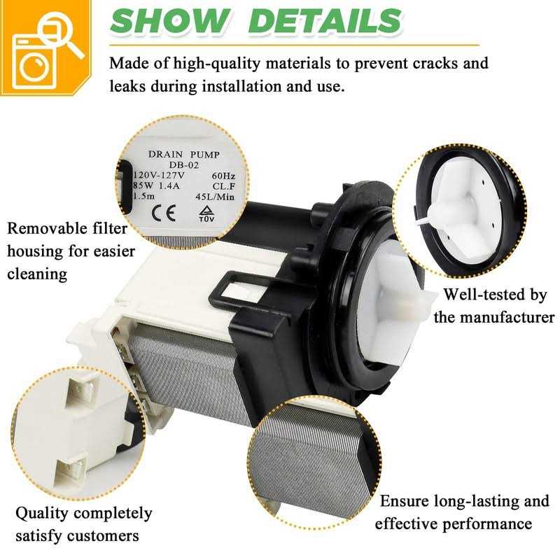 4681EA2001T Washer Drain Pump Motor by Techecook Fit for Kenmore - Cheap Fitting