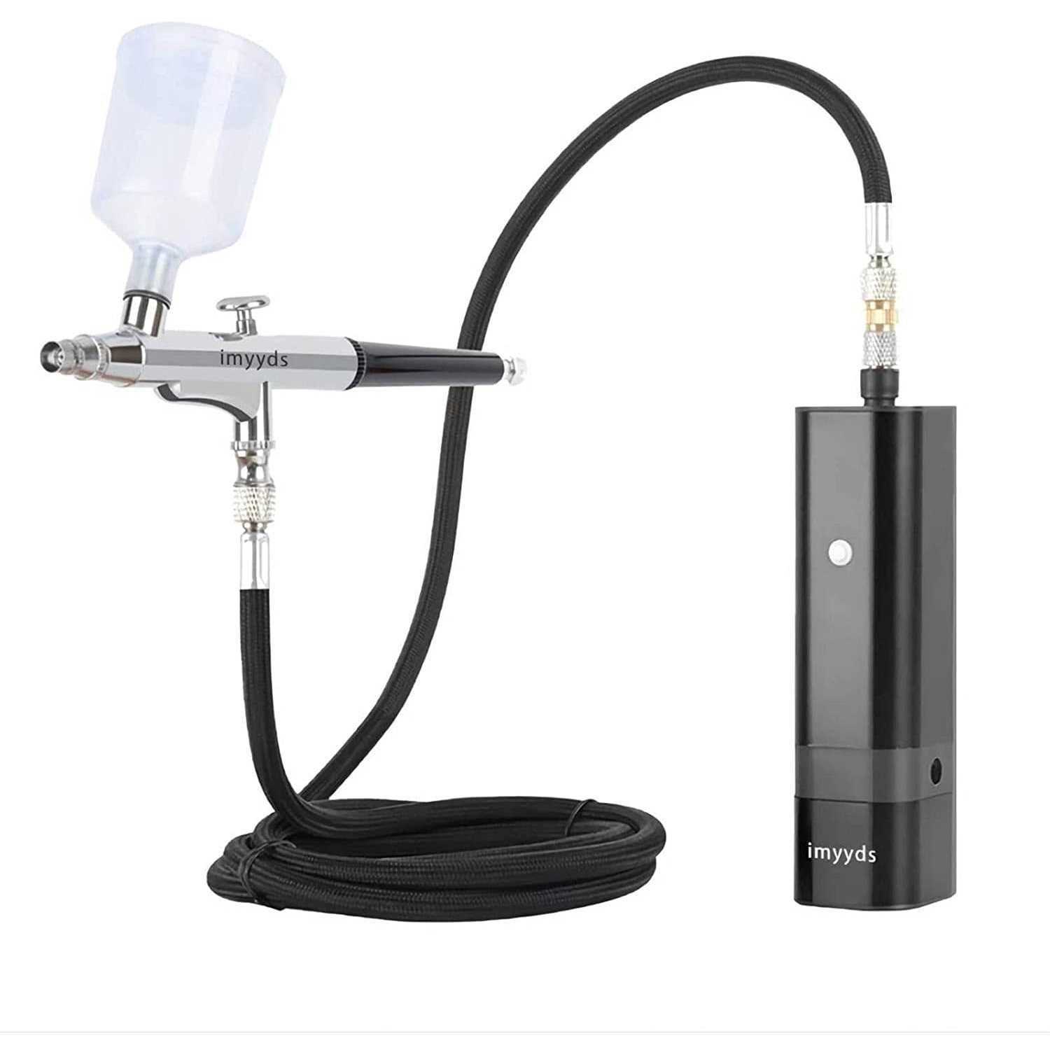 imyyds Airbrush Kit with Compressor 32PSI High Pressure Cordless Airbrush Gun - Cheap Fitting