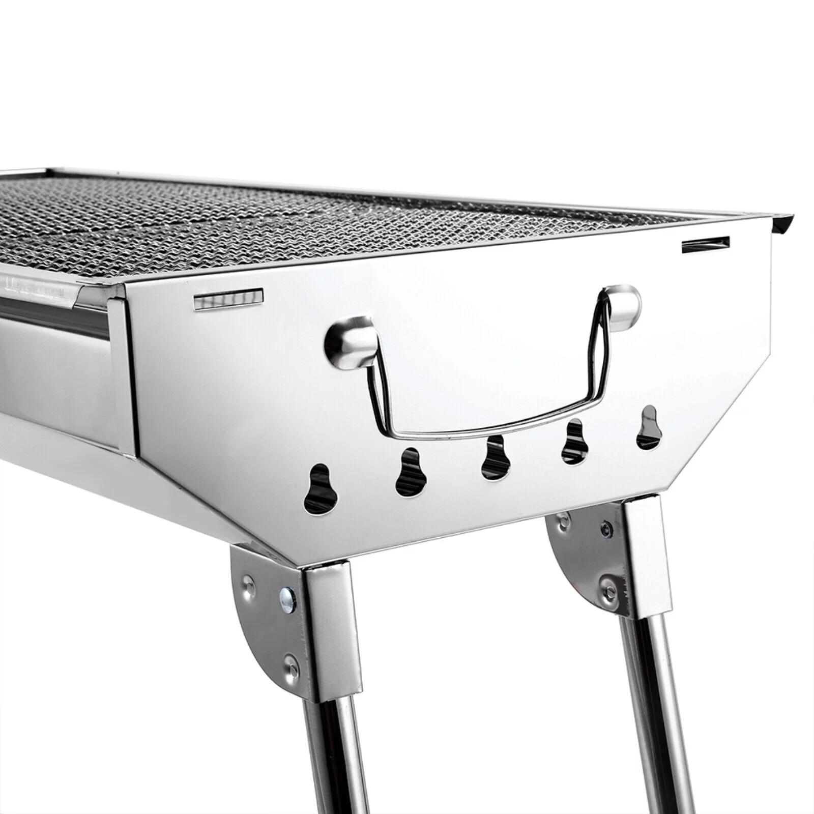 Charcoal Grill, Barbecue Grill Stainless Steel BBQ Smoker Barbecue Folding Portable - Cheap Fitting