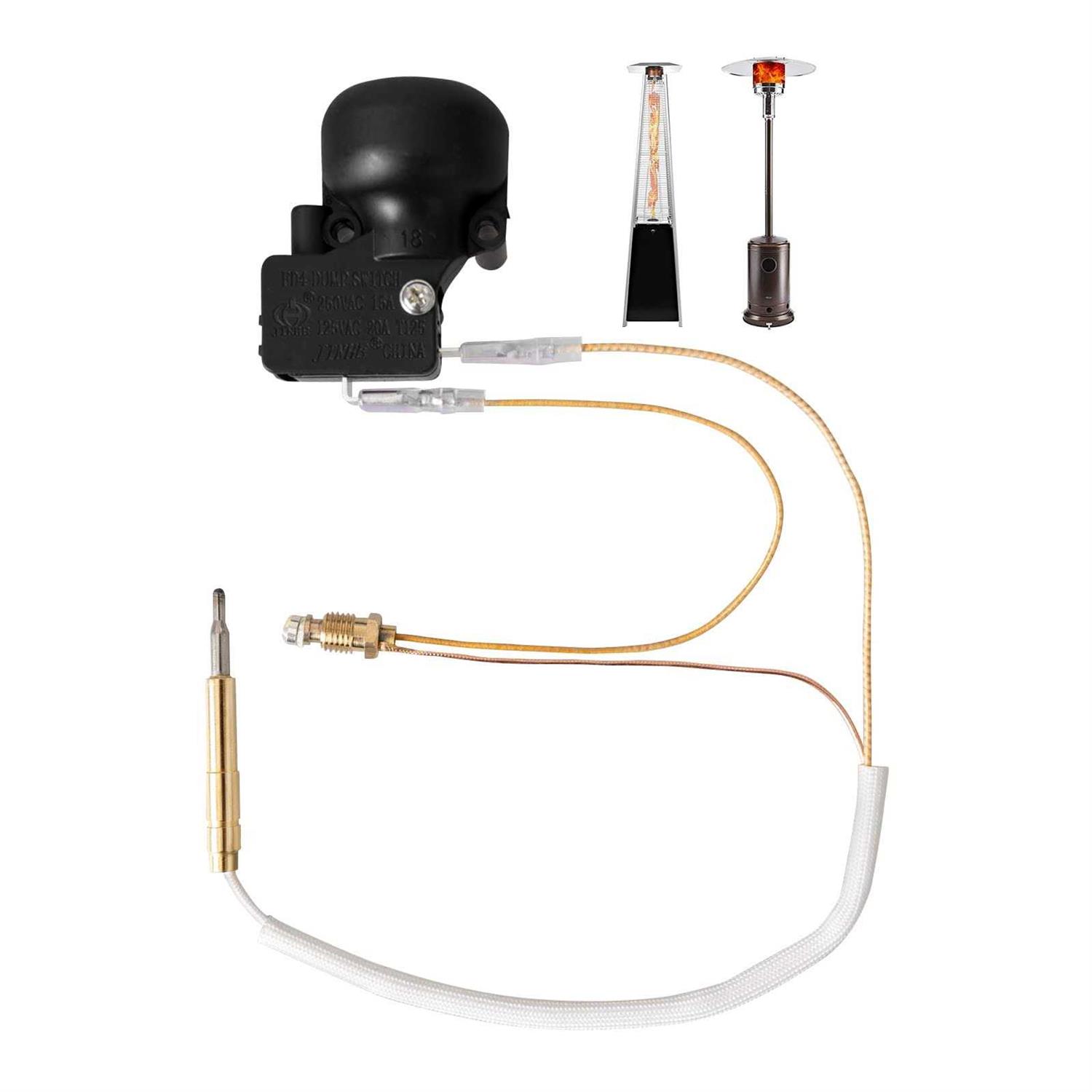 ranwin Thermocouple & Tilt Switch for Patio Heater, Thermocouple and Dump Switch Repair Kit for Propane - Cheap Fitting