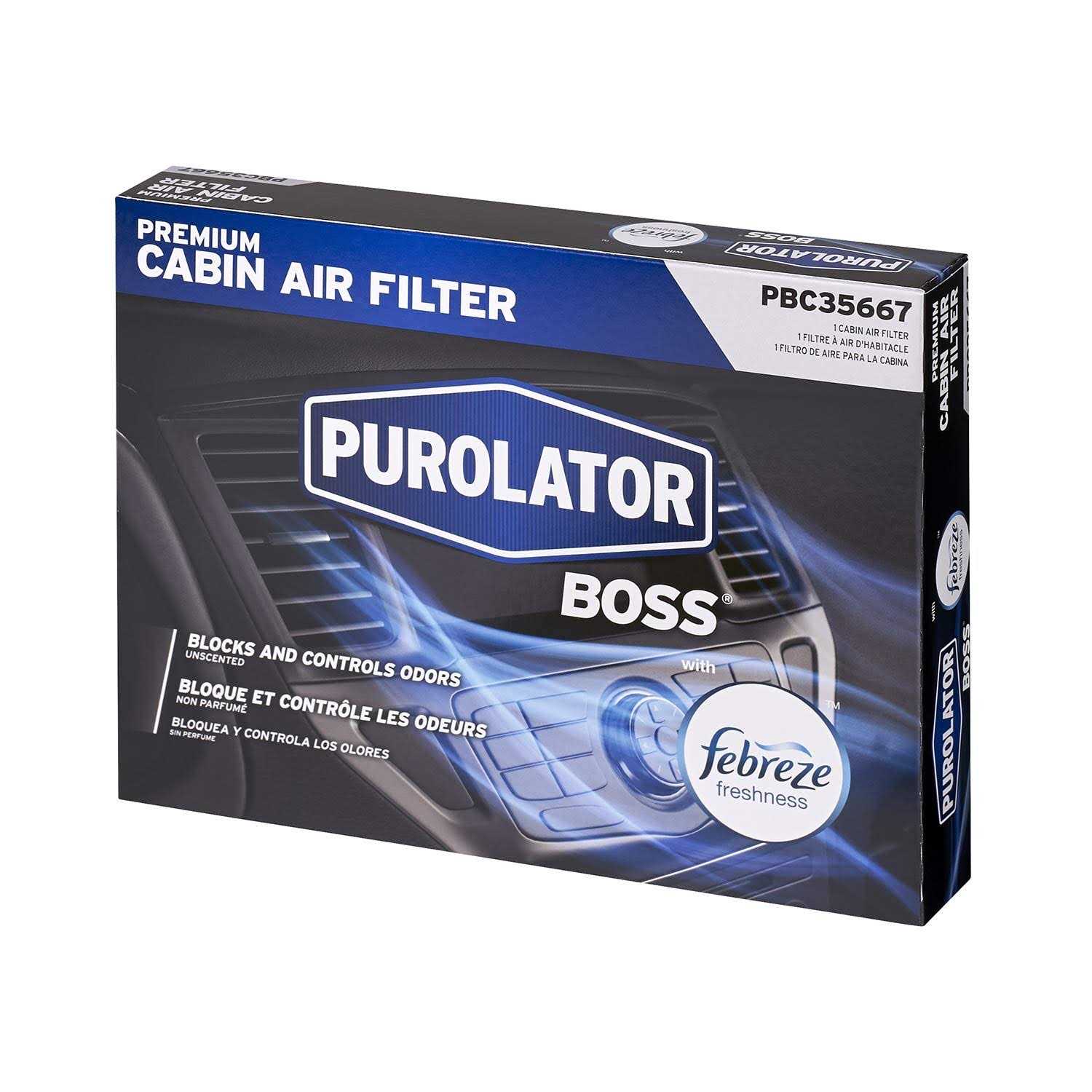 Purolator PBC35667 PurolatorBOSS Premium Cabin Air Filter with Febreze Freshness Fits Select Toyota - Cheap Fitting