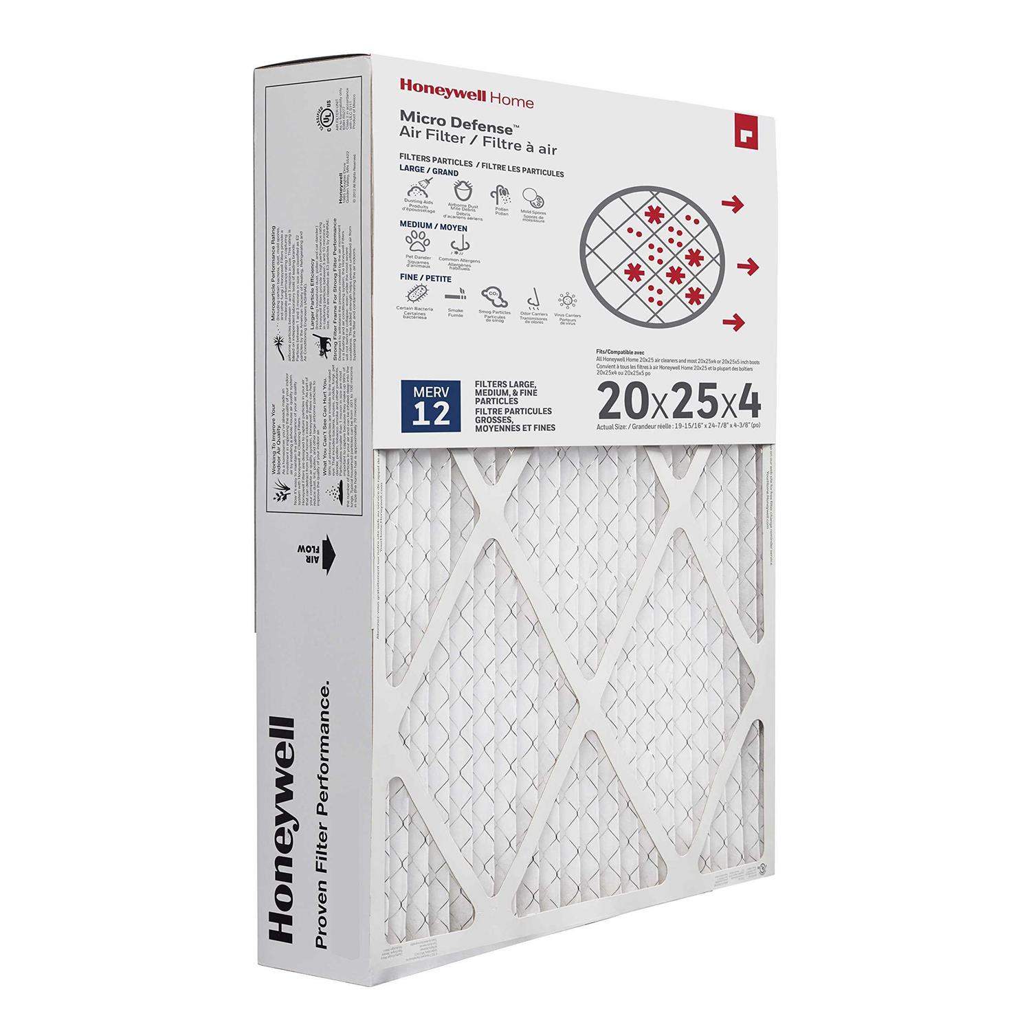 Honeywell Home 20 x 25 x 4 Pleated Furnace Air Filter FPR 10 - Cheap Fitting