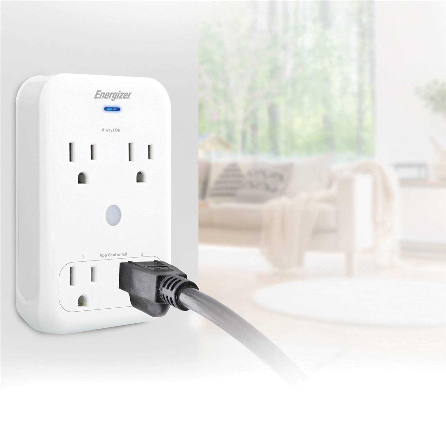 Energizer EWT3-1000-WHT 4-Outlet Smart Wi-Fi Wall Tap - Cheap Fitting