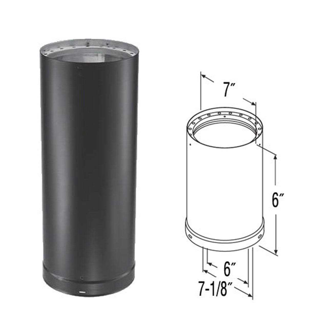 DuraVent DVL Diameter Double-Wall Black Pipe - Cheap Fitting