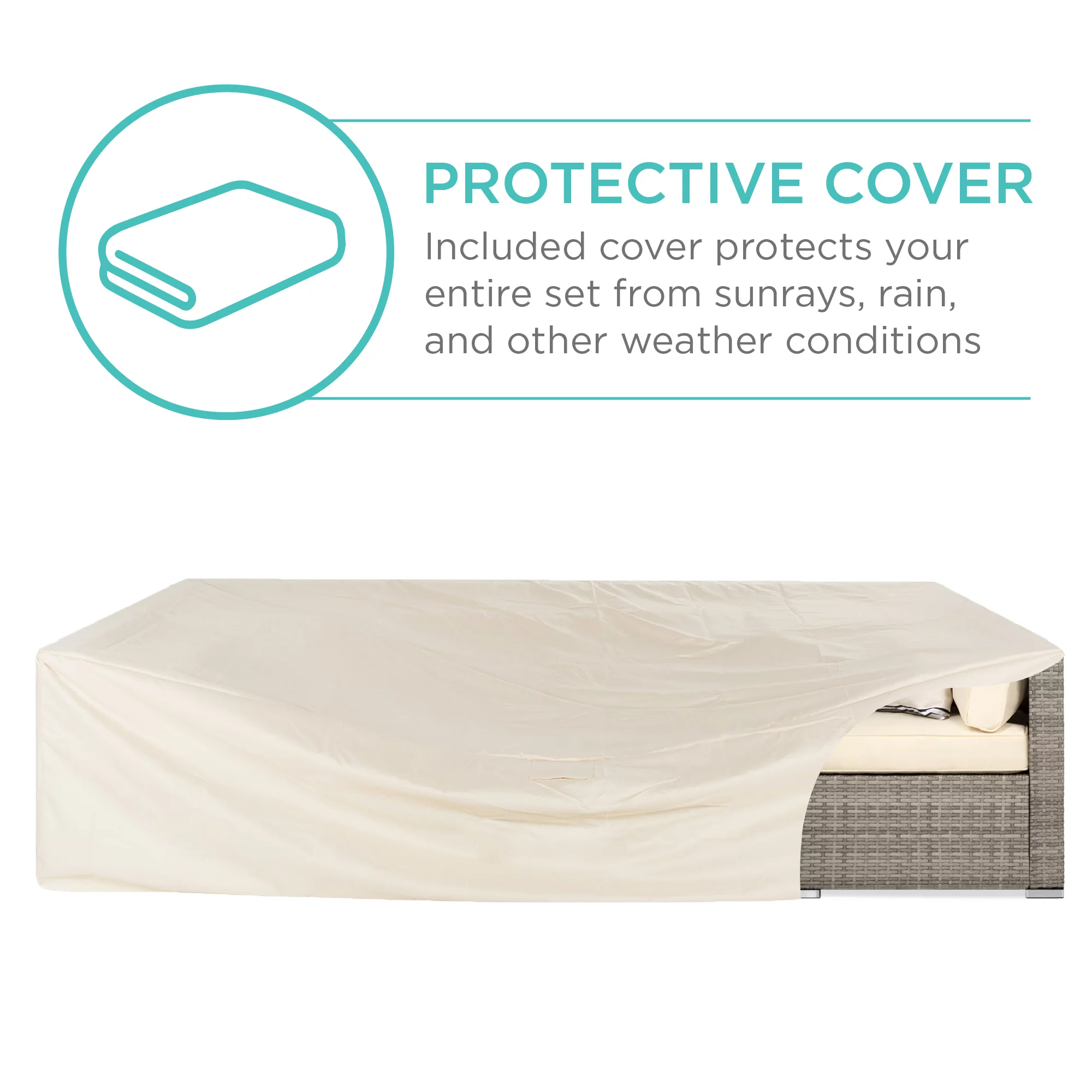 Best Choice Products 7-Piece Outdoor Modular Patio Conversation Furniture, Wicker Sectional Set - Gray/Navy - Cheap Fitting