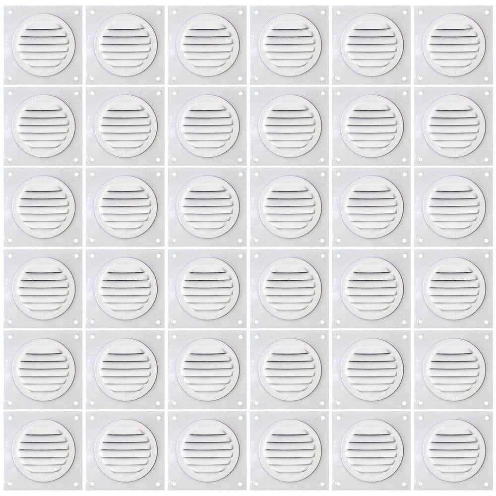 Active Ventilation Aluminum Round Soffit Vent in White - Cheap Fitting