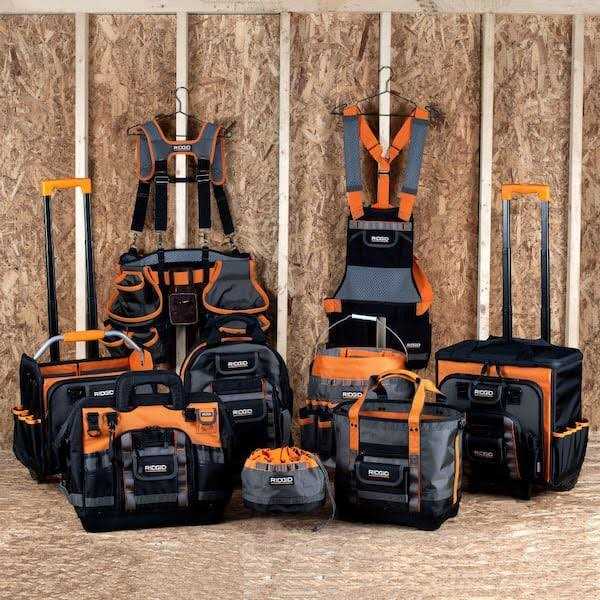RIDGID 17 in. 64 Pocket Professional Grade Rolling Tool Bag - Cheap Fitting