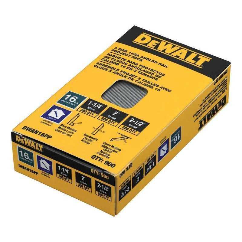 DeWalt 16 Gauge Angled Nails Project Pack DWAN16PP - Cheap Fitting