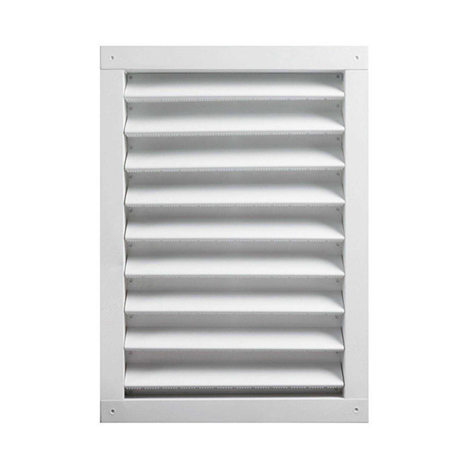 Master Flow 24 in. W X 30 in. L White Aluminum Wall Louver - Cheap Fitting