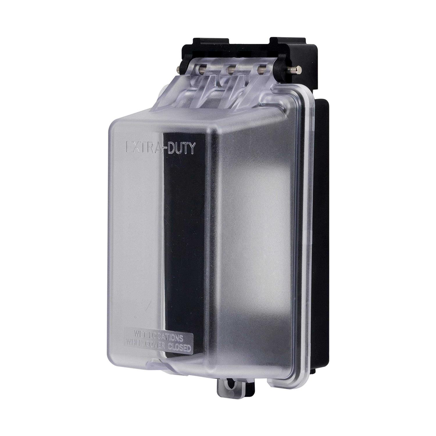 Ultrapro Black Outdoor Electrical Outlet Cover - Cheap Fitting