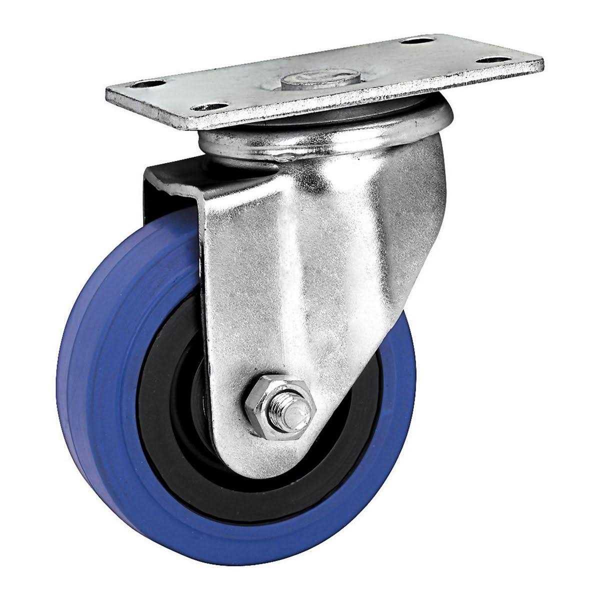 3-1/2 in. Rubber Swivel Caster - Cheap Fitting