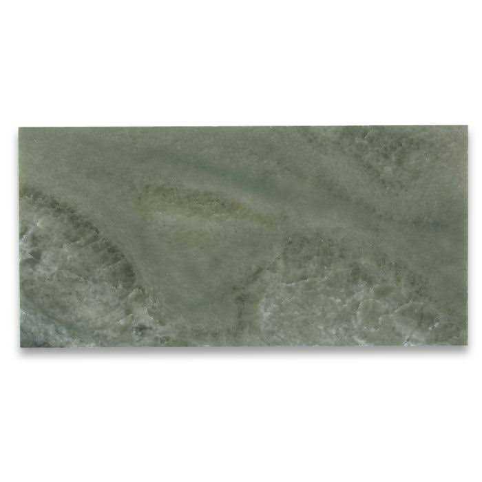 Marble Online 3×6 Subway Sagano Vibrant Green Marble Tile Polished - Cheap Fitting