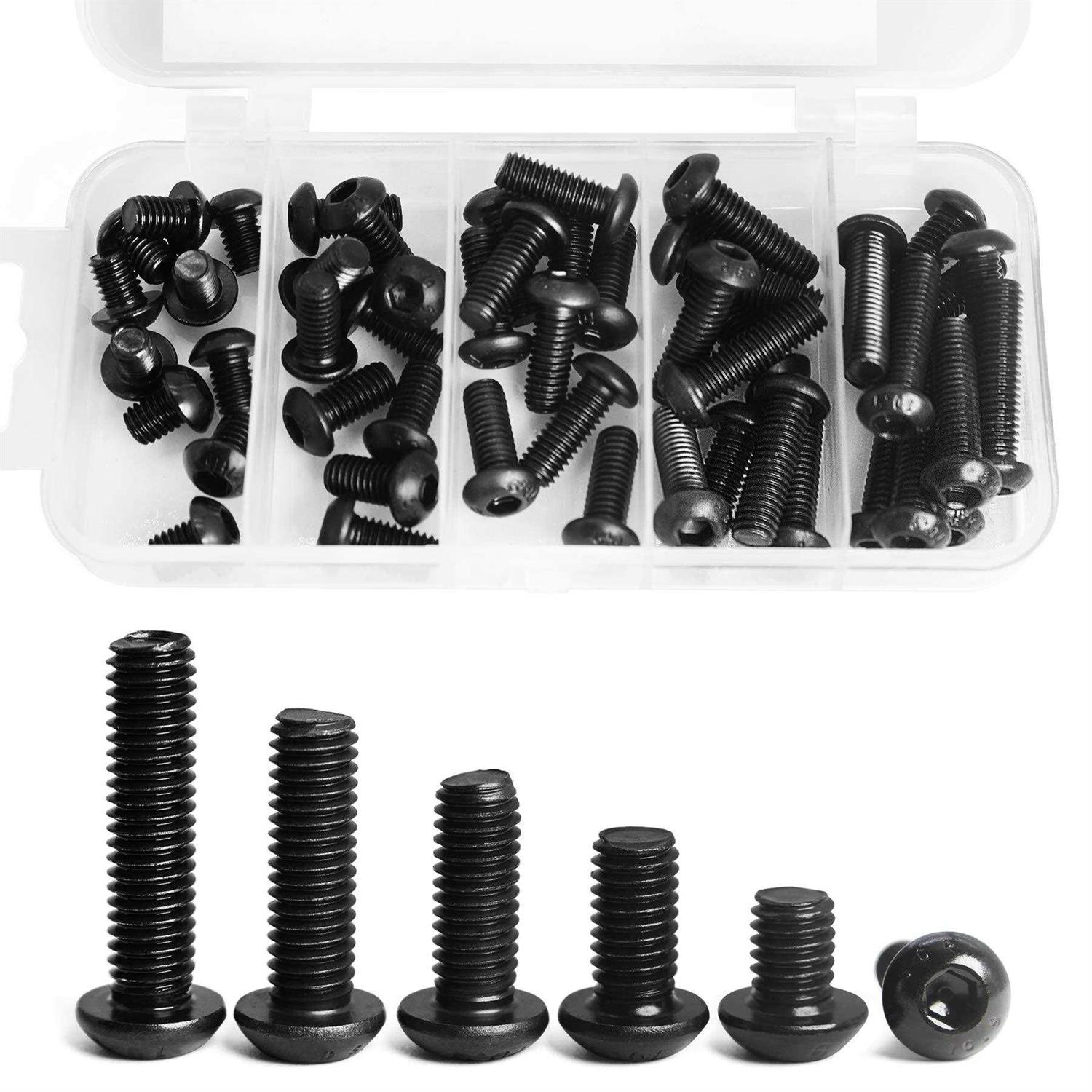 M5 x 8mm 12mm 16mm 20mm 25mm Button Head Socket Cap Screws Bolts - Cheap Fitting