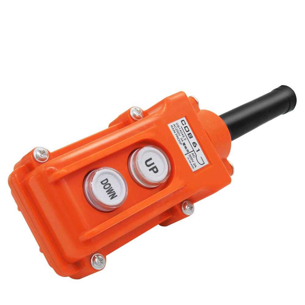 mxuteuk Rain Proof Up-Down Switch Control Station Crane Pendant Hoist Push Button Switch Momentary COB61-Up-Down - Cheap Fitting