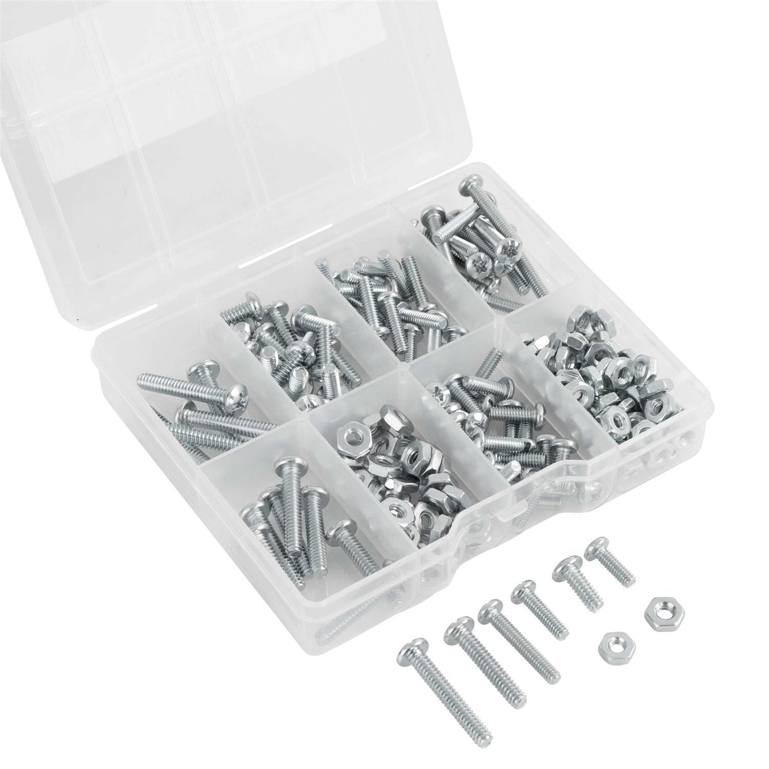 Hyper Tough 182-Piece Machine Screw & Nut Assortment with Storage Case 3304 - Cheap Fitting