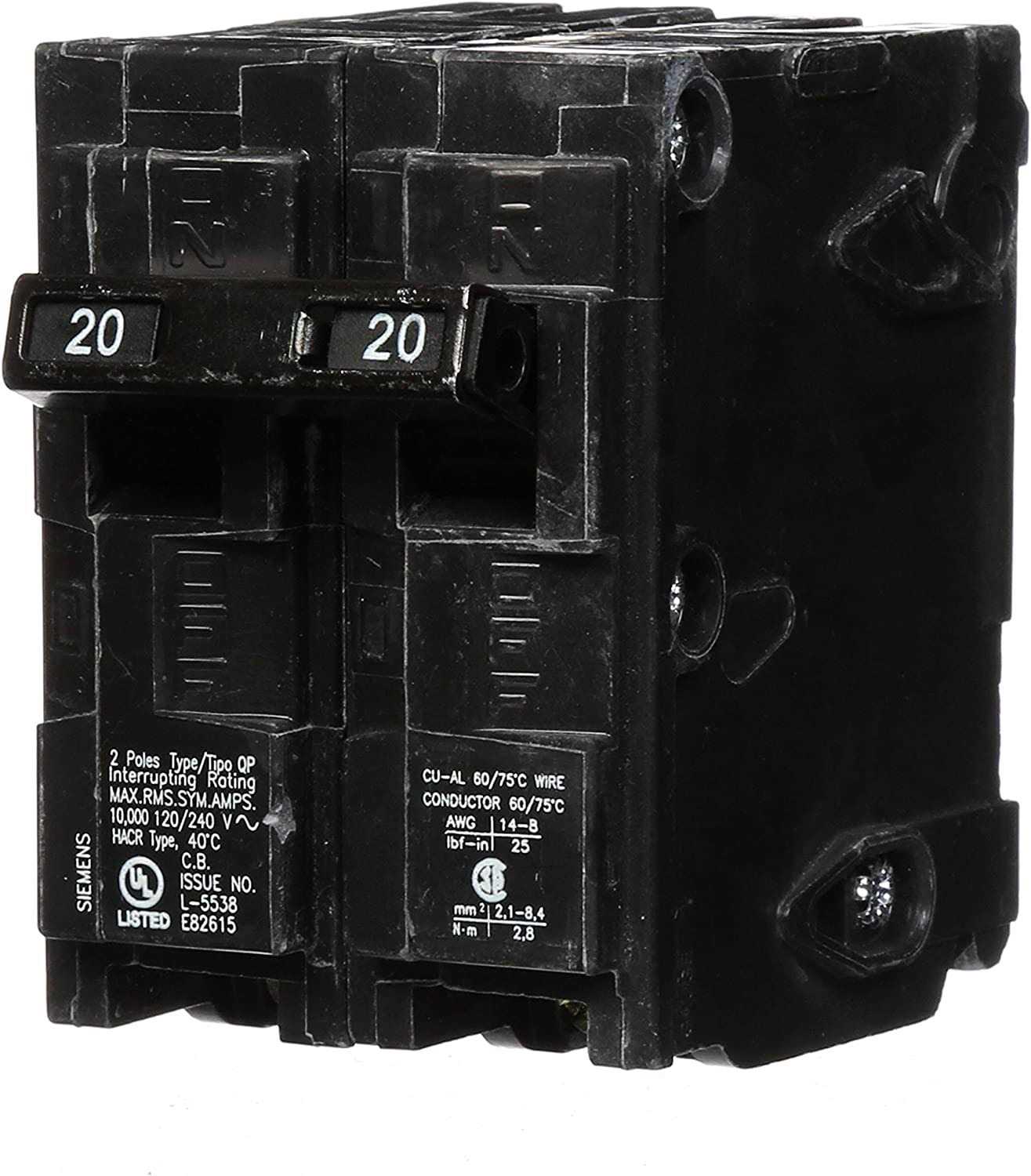 Q220 20-Amp Double Pole Type QP Circuit Breaker - Cheap Fitting