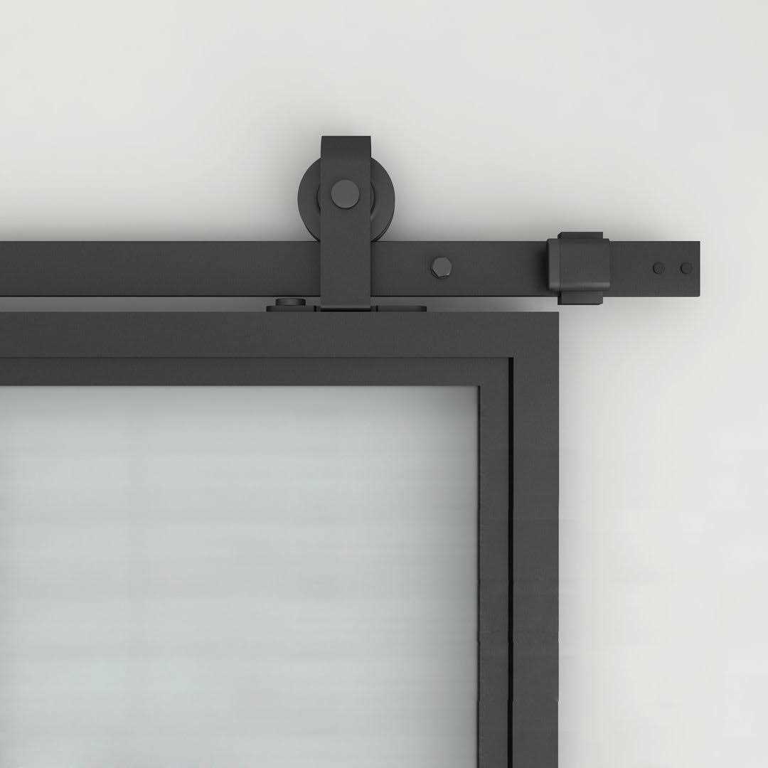 Glass Barn Door with Installation Hardware Kit Calhome - Cheap Fitting