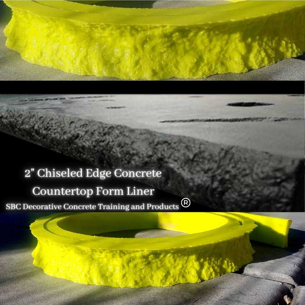 Concrete Countertop Edge Form Liners Chiseled Edge Deluxe - Cheap Fitting