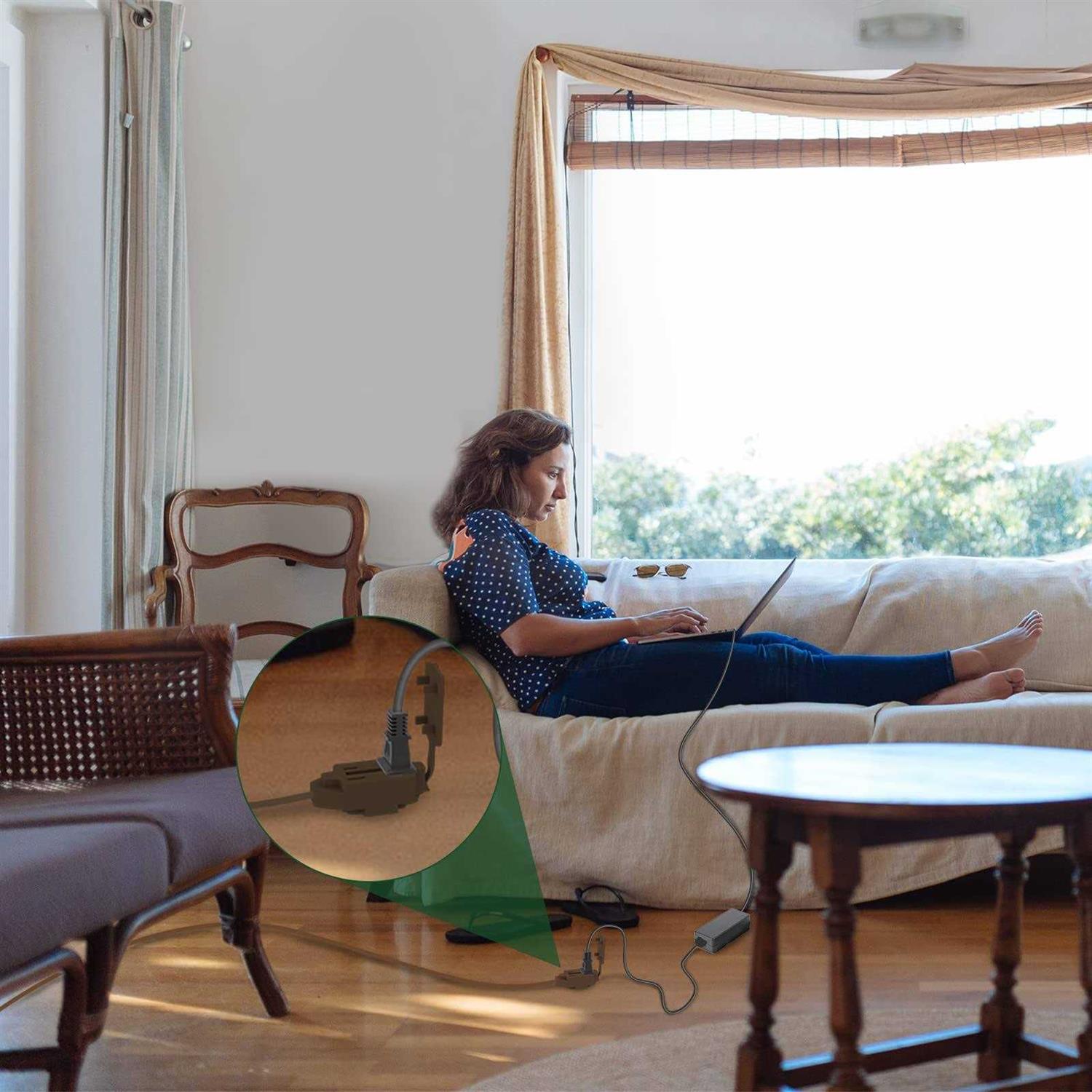 PLUGTUL 3-Pack Indoor Extension Cord 2 Prong Extension Cord - Cheap Fitting